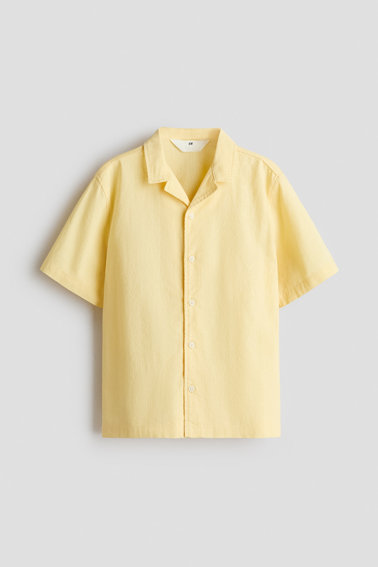 Cotton resort shirt - Yellow/Blue