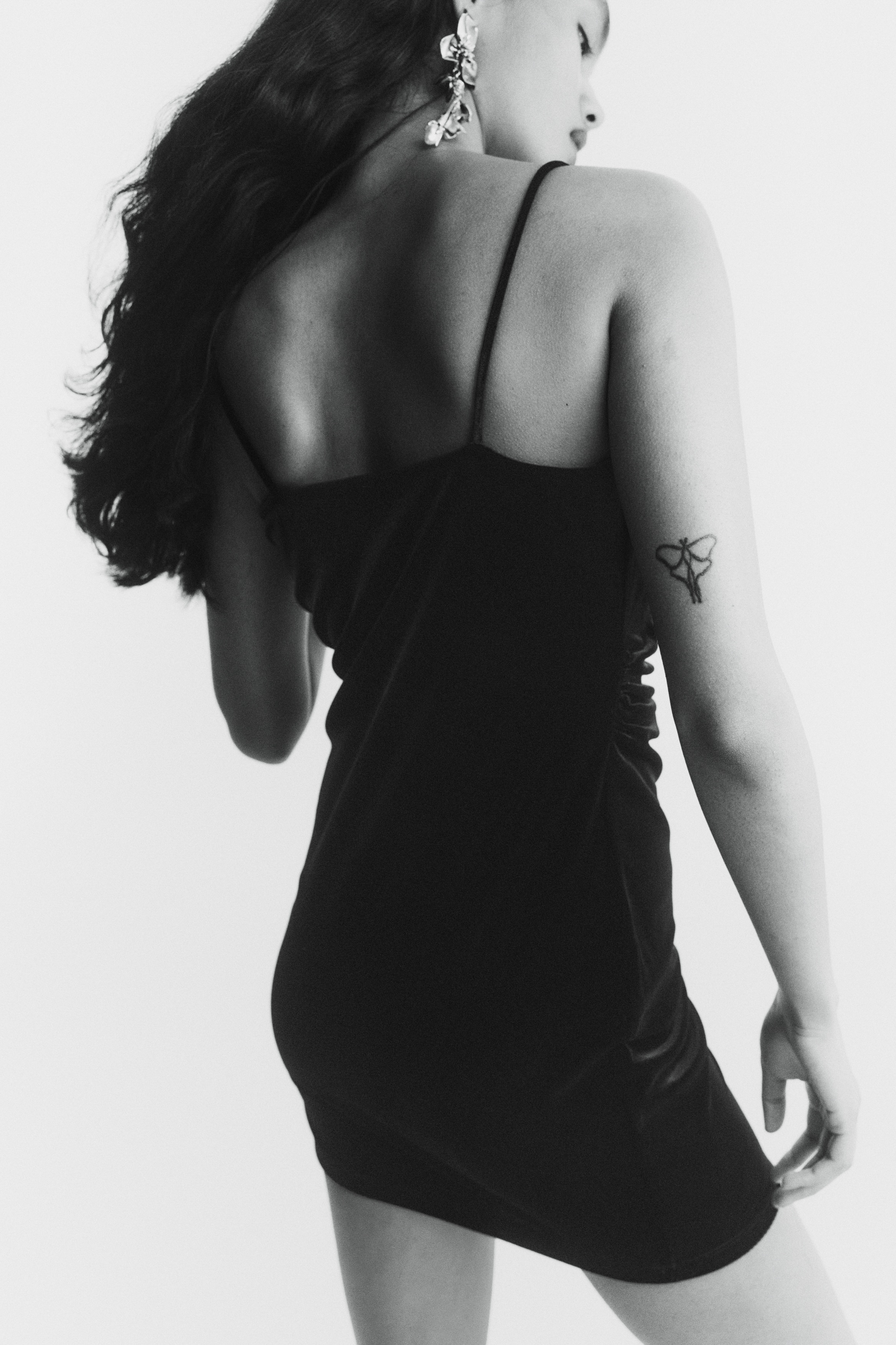 Draped strappy dress