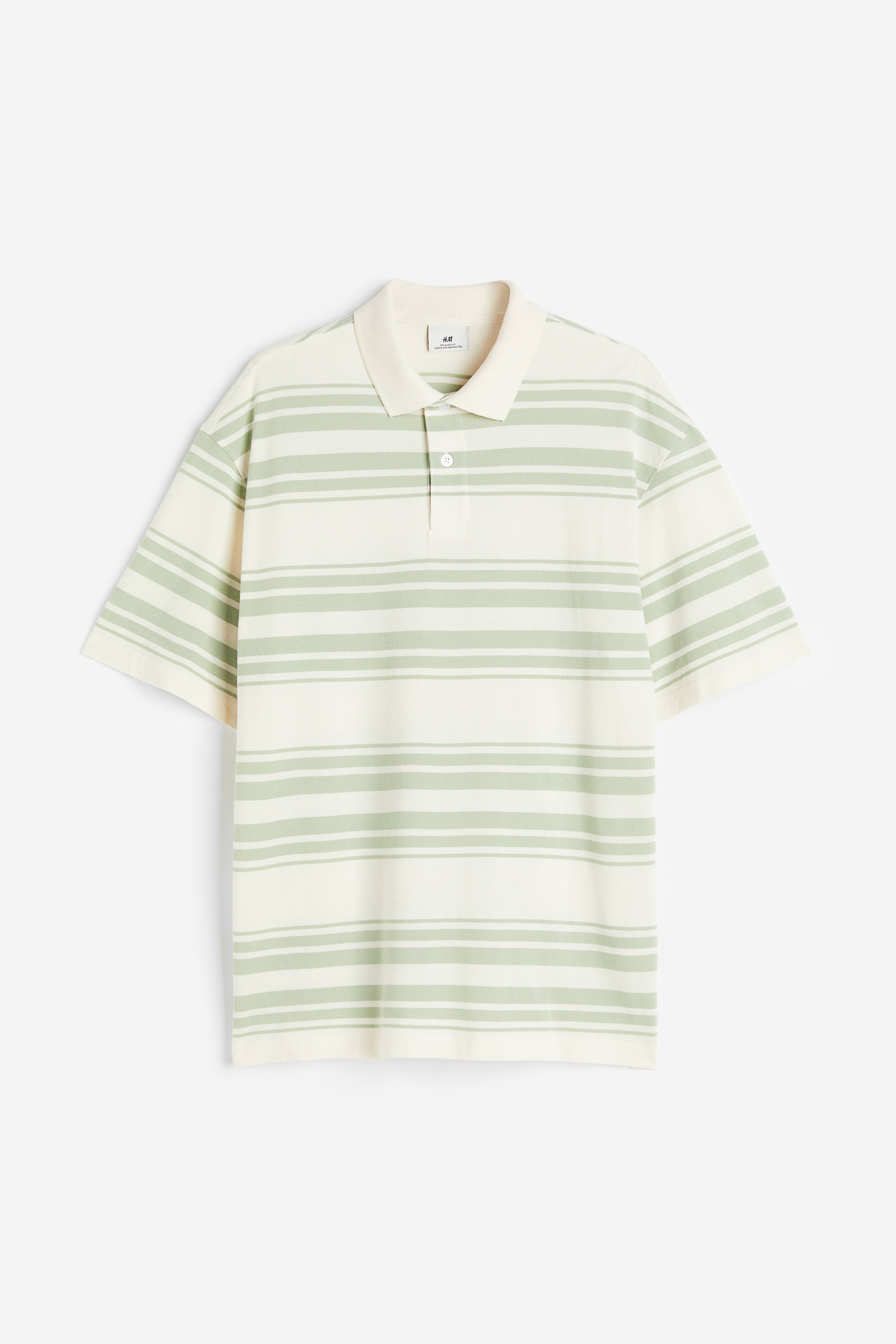 Green striped polo online