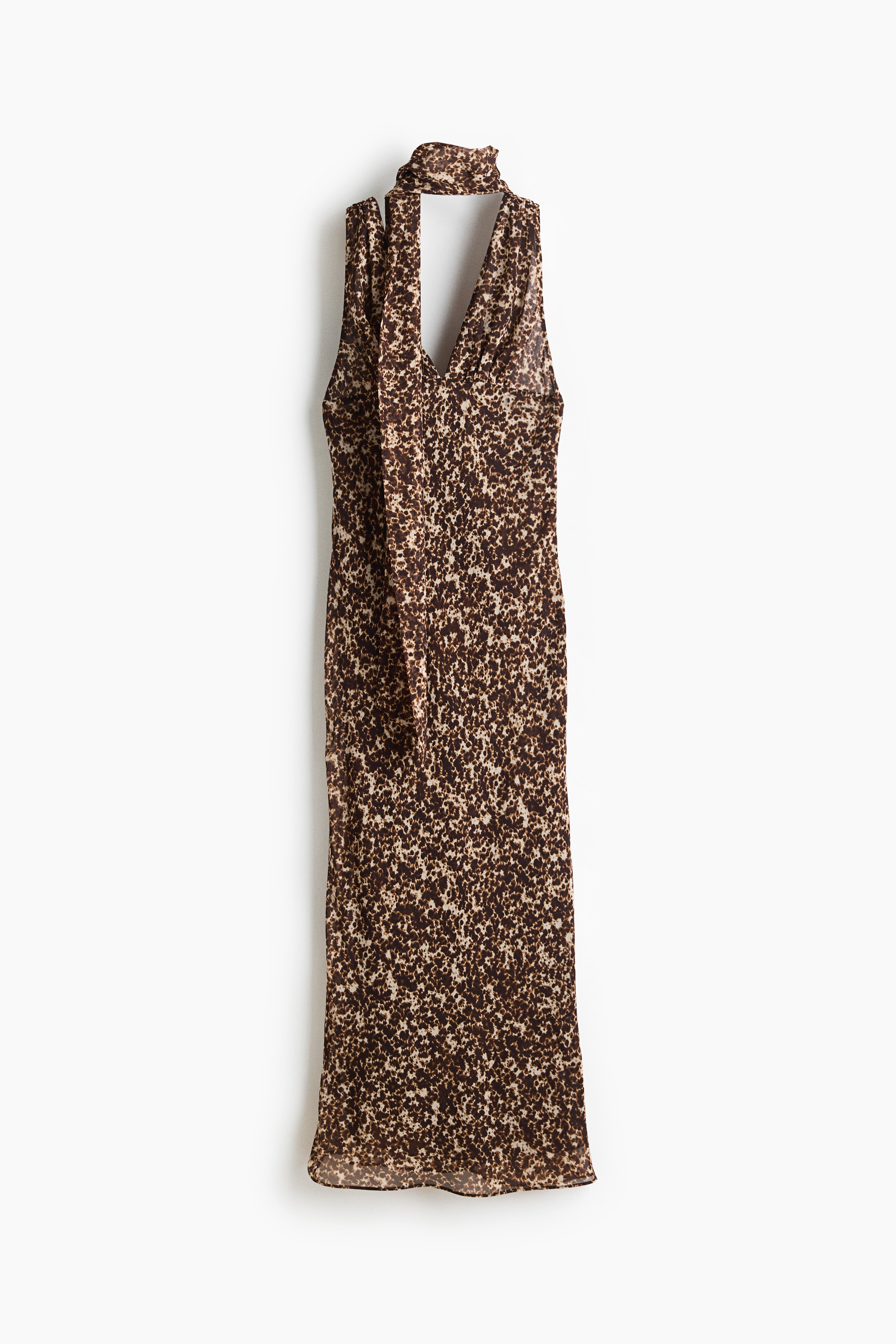 Vestido de gasa con fular decorativoAuxiliar