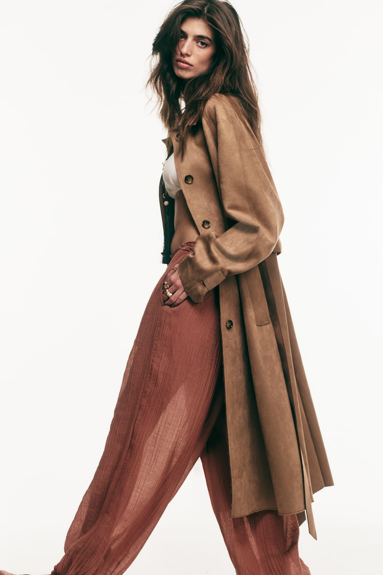 Balloon-Leg Pants with Drawstring - image 2