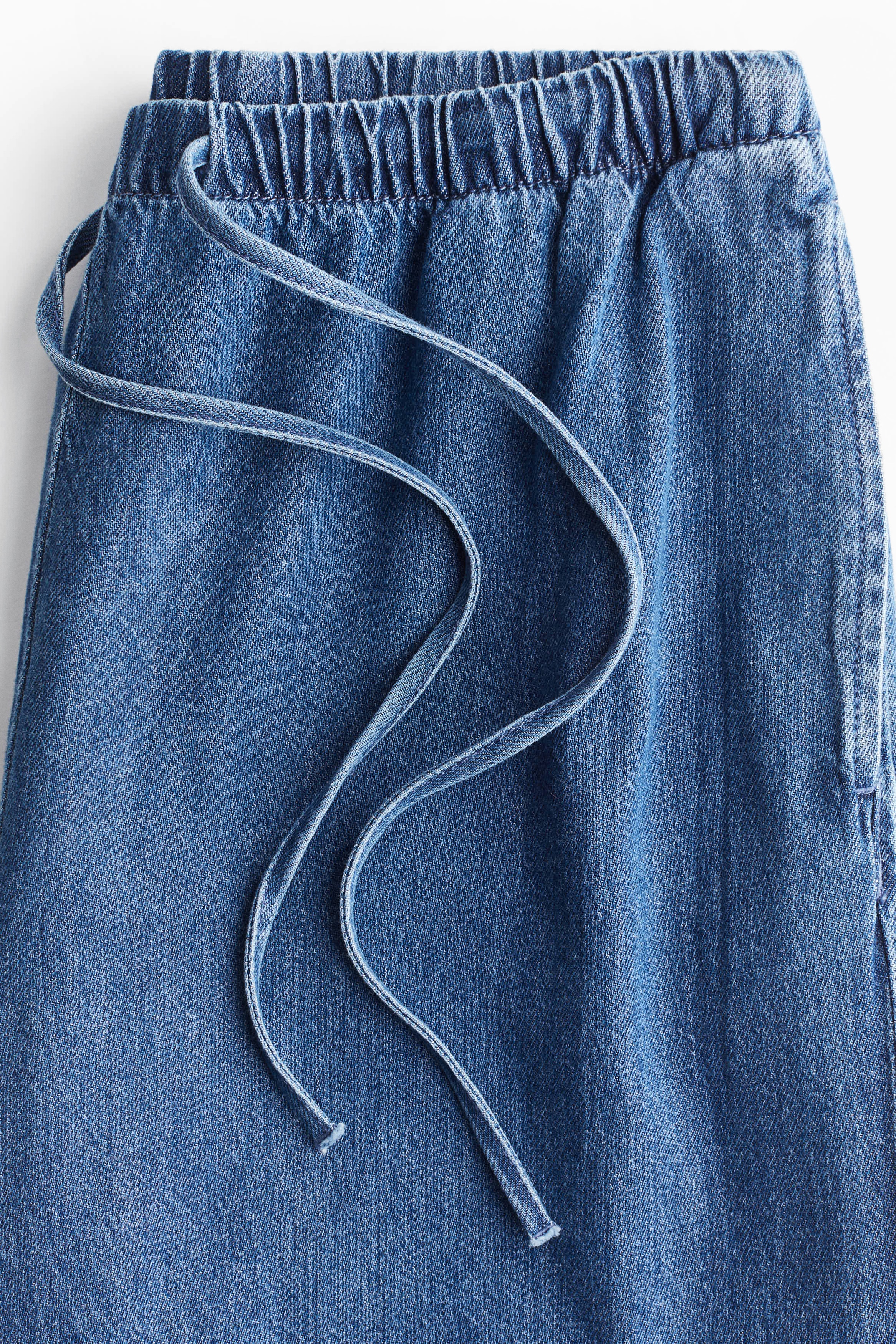 Feather Soft Denim drawstring trousers