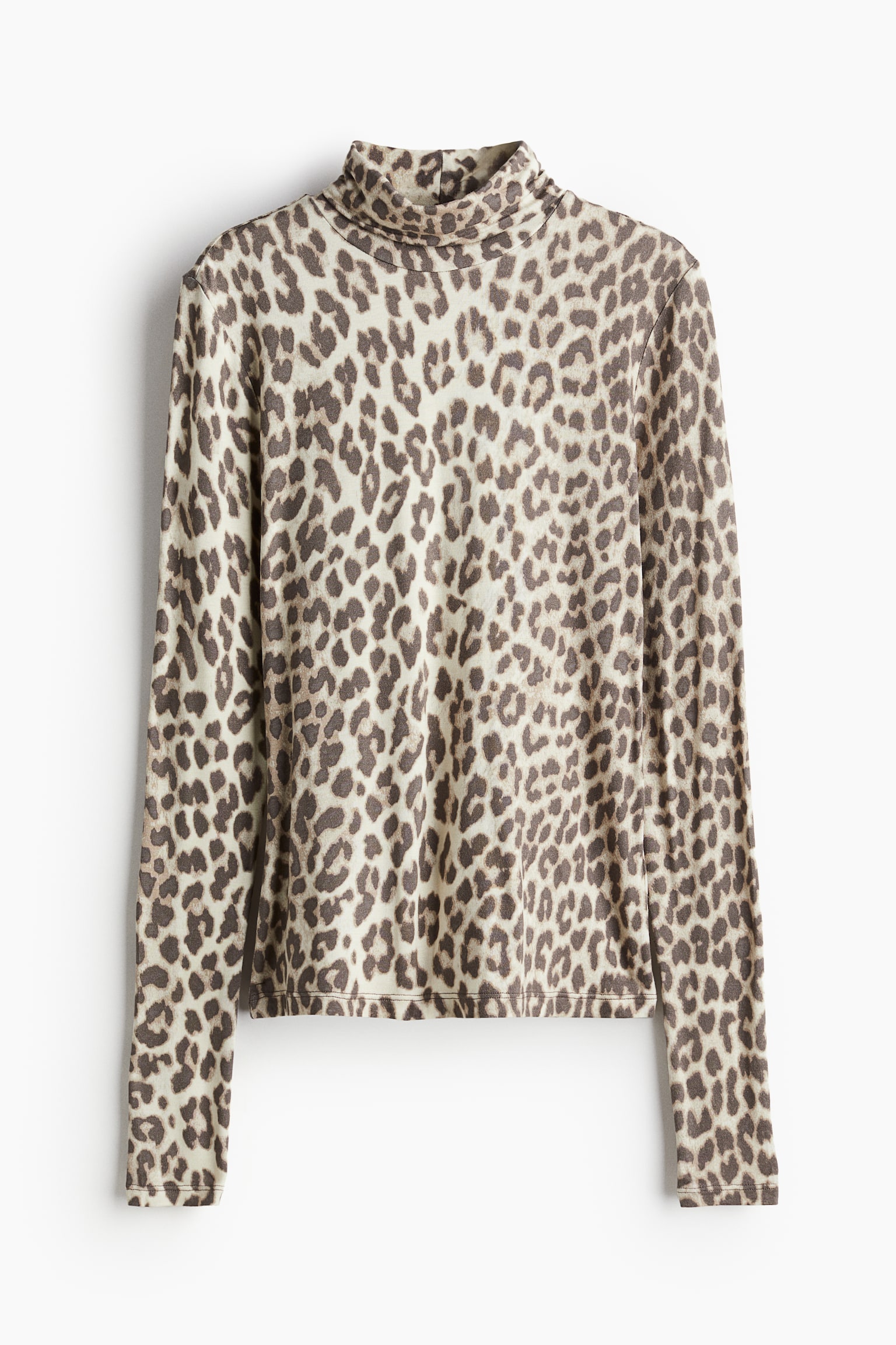 Polo-neck top - Light beige/Leopard print/Black/Black/Brown/White - 2