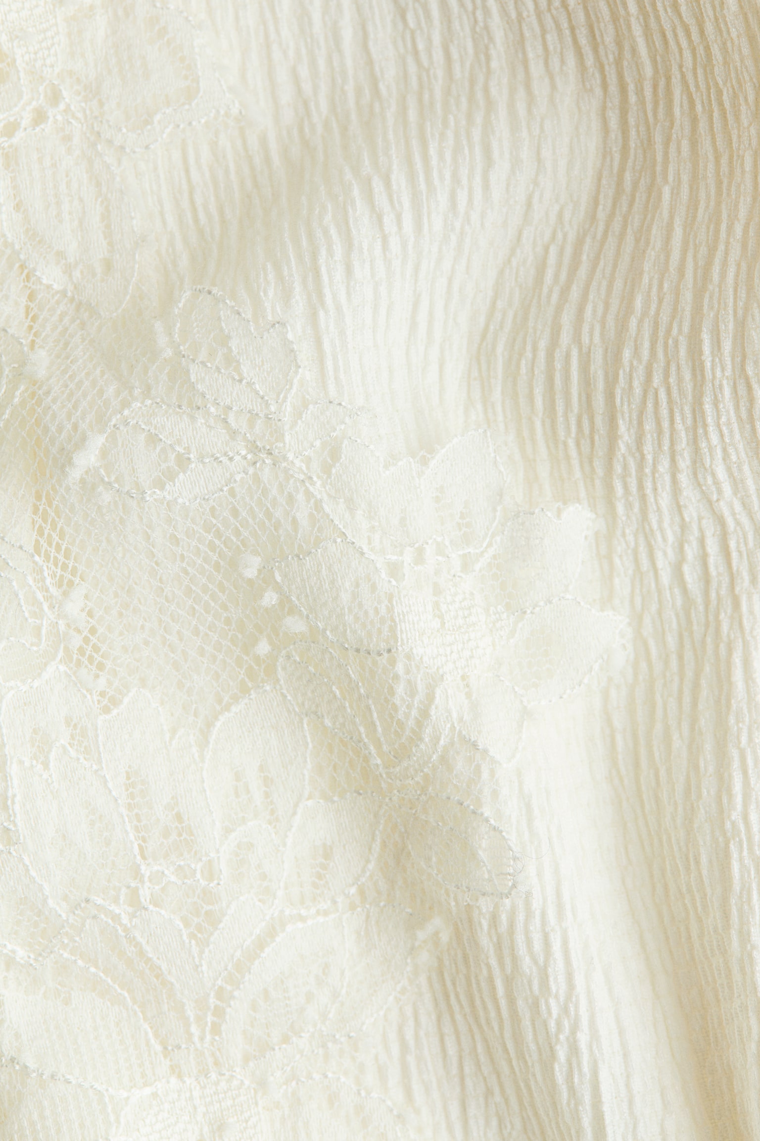 Женские брюки H&M Lace-Trimmed Balloon-Leg, цвет: Кремовый — фото 6