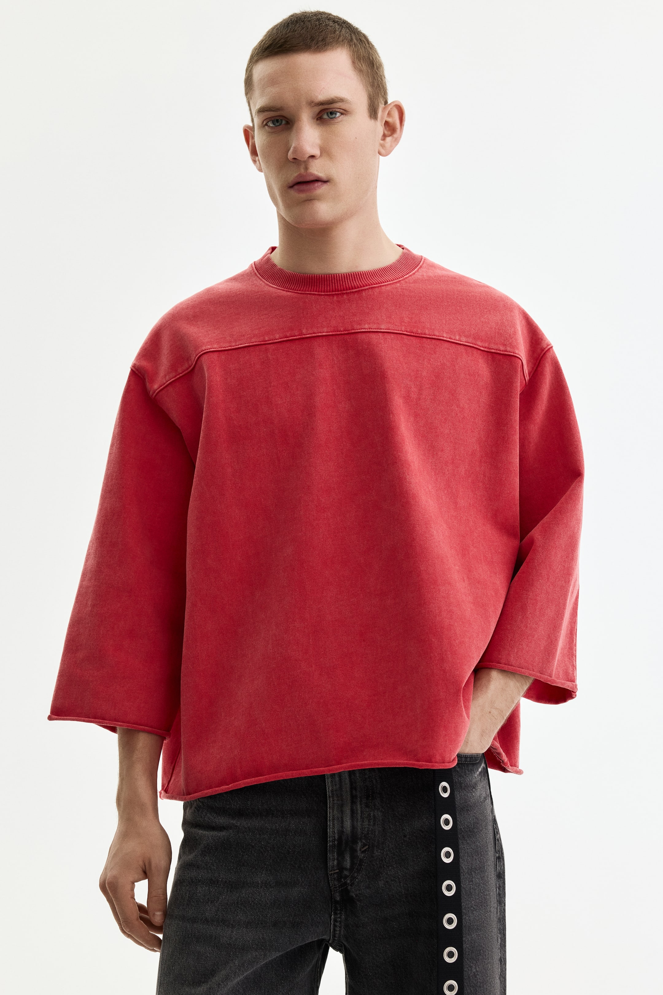 View larger image: Oversized Boxy T-Shirt - Light red - Men | H&M US 1