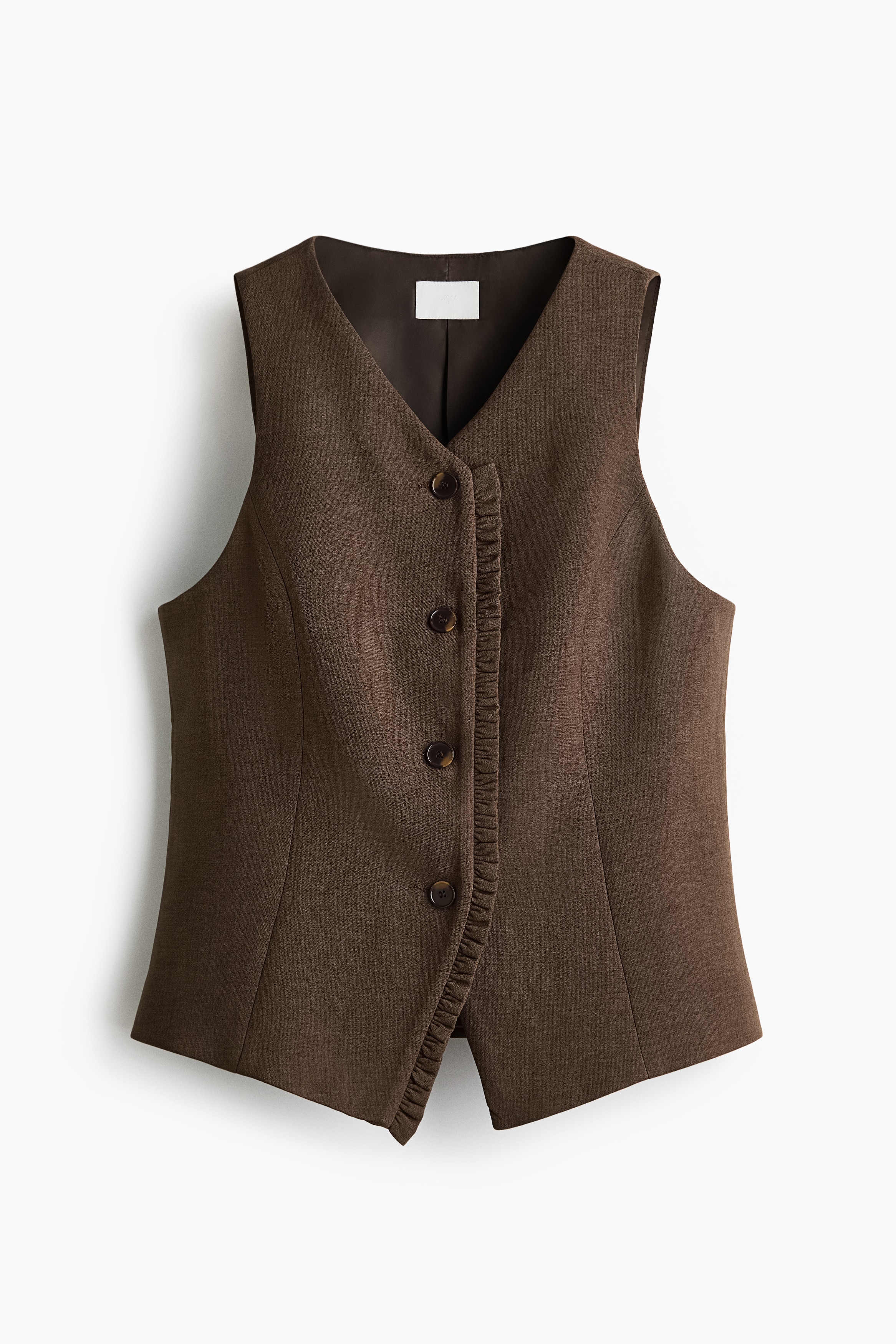 Vestă cu volănaș - Maro-închis