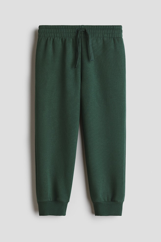 Pantalon jogger à l'intérieur brossé - Vert foncé/Noir/Bleu marine/Marron foncé/Rouge foncé/Gris clair chiné/Beige/Rouge/Taupe/Rouge/Bleu ancien/Turquoise foncé/dinosaures/Turquoise foncé - 1