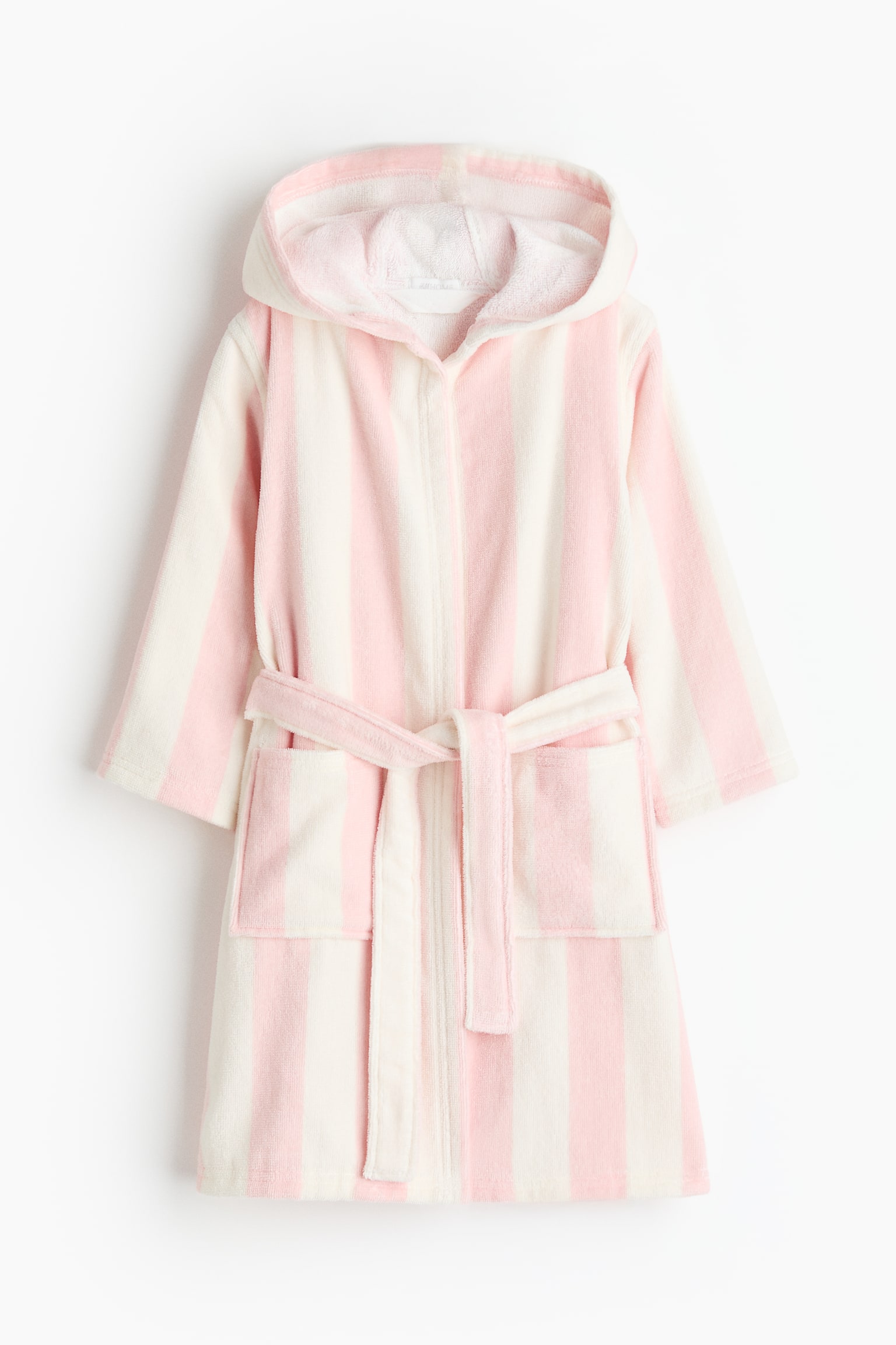 Accappatoio in spugna di cotone - Rosa chiaro/bianco righe/Verde/bianco righe/Beige chiaro/righe - 1