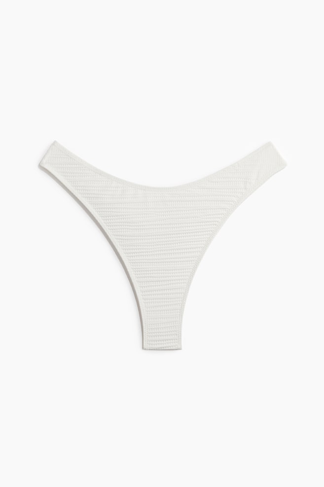 Brazilian bikini bottoms - White/Light blue/Dark brown/Coral red - 1