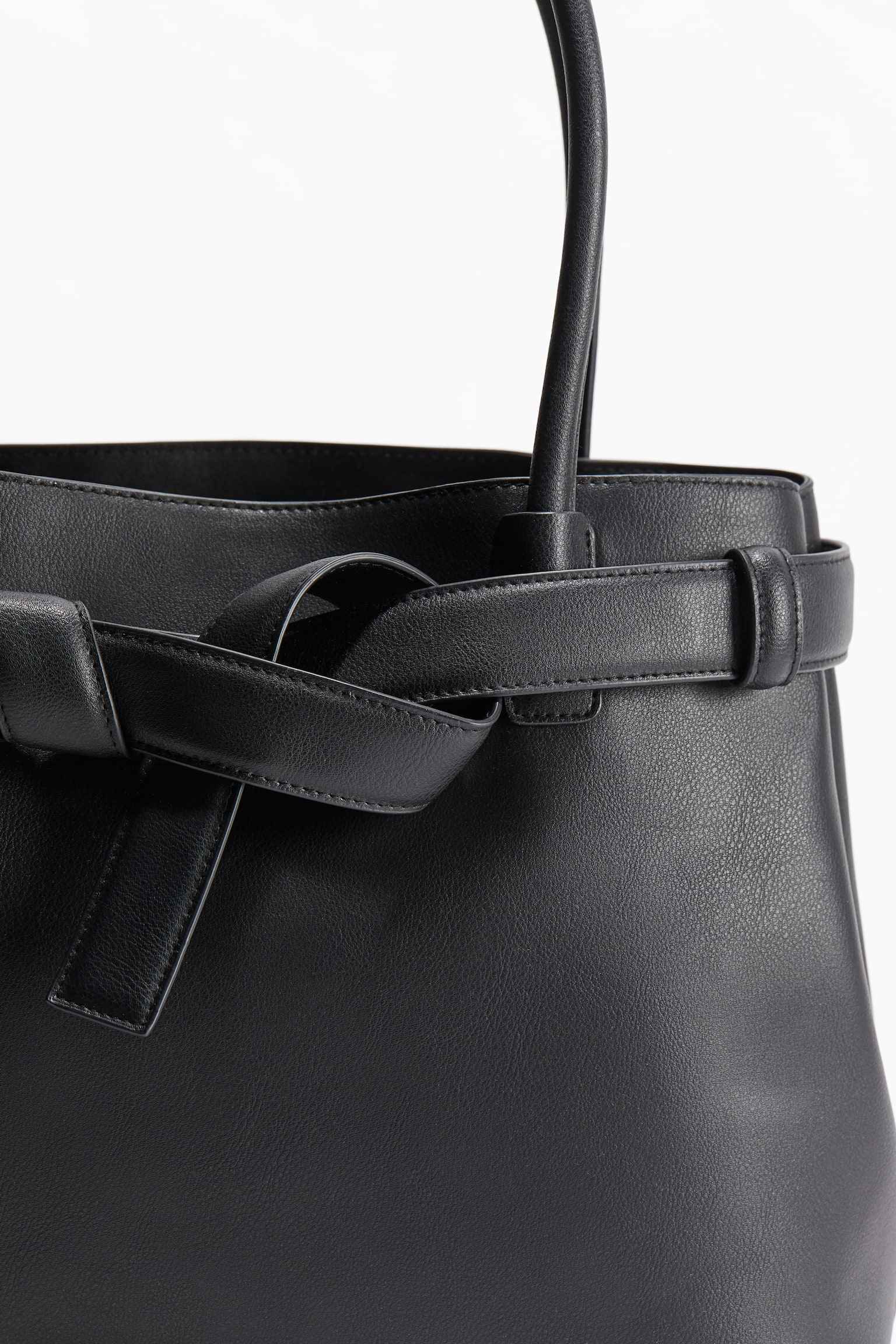 Strap-detail tote bag - Black - 2