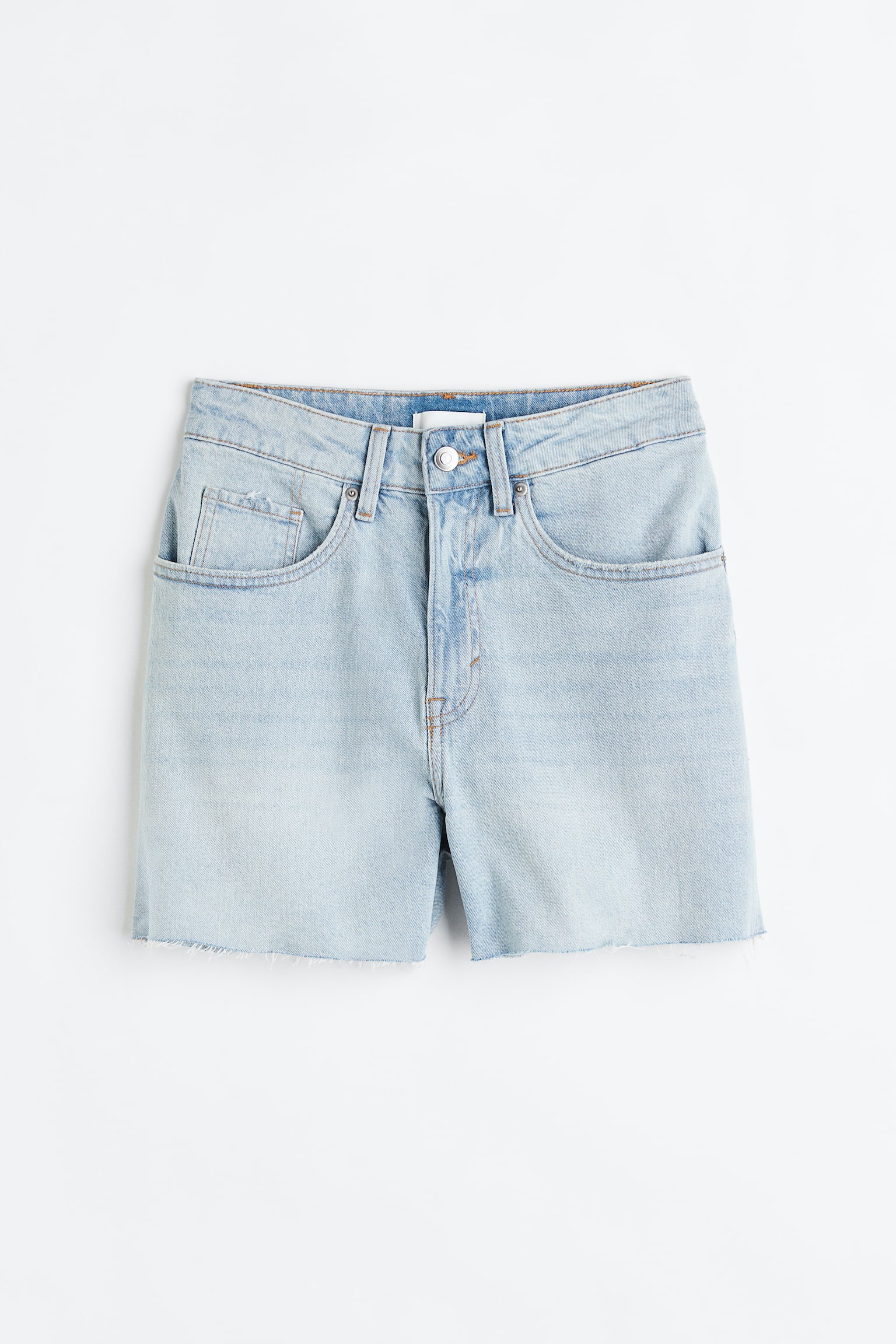 High Waist Denim shorts - Light denim blue