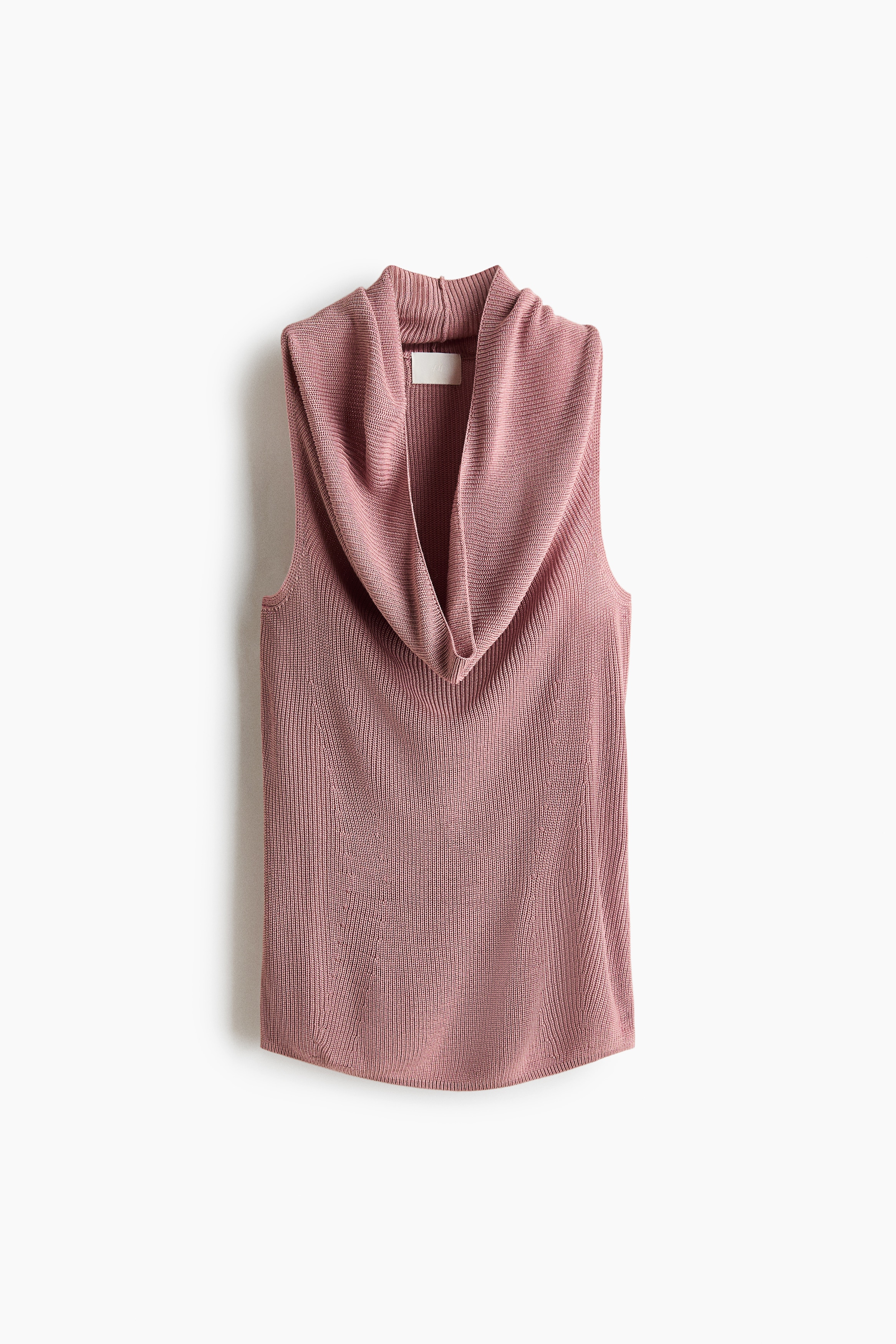 Top tejido con escote drapeado - Rosa tenue