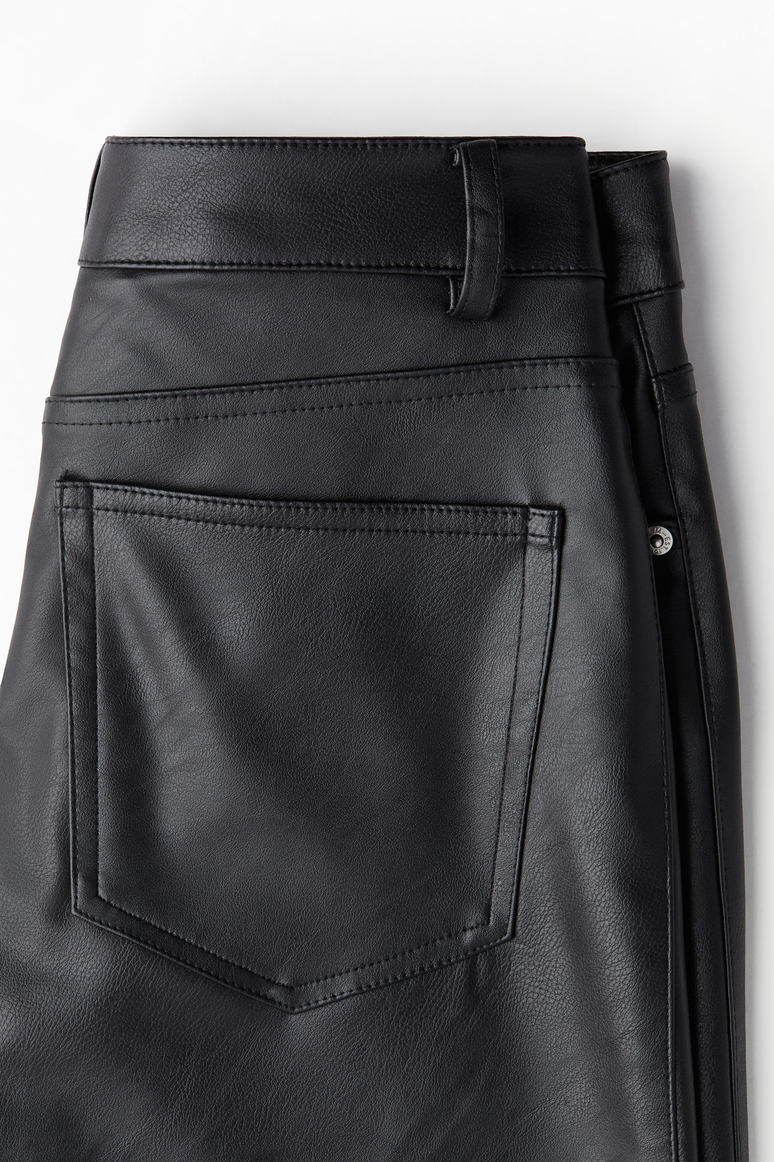 Straight coated trousers - Black - 4