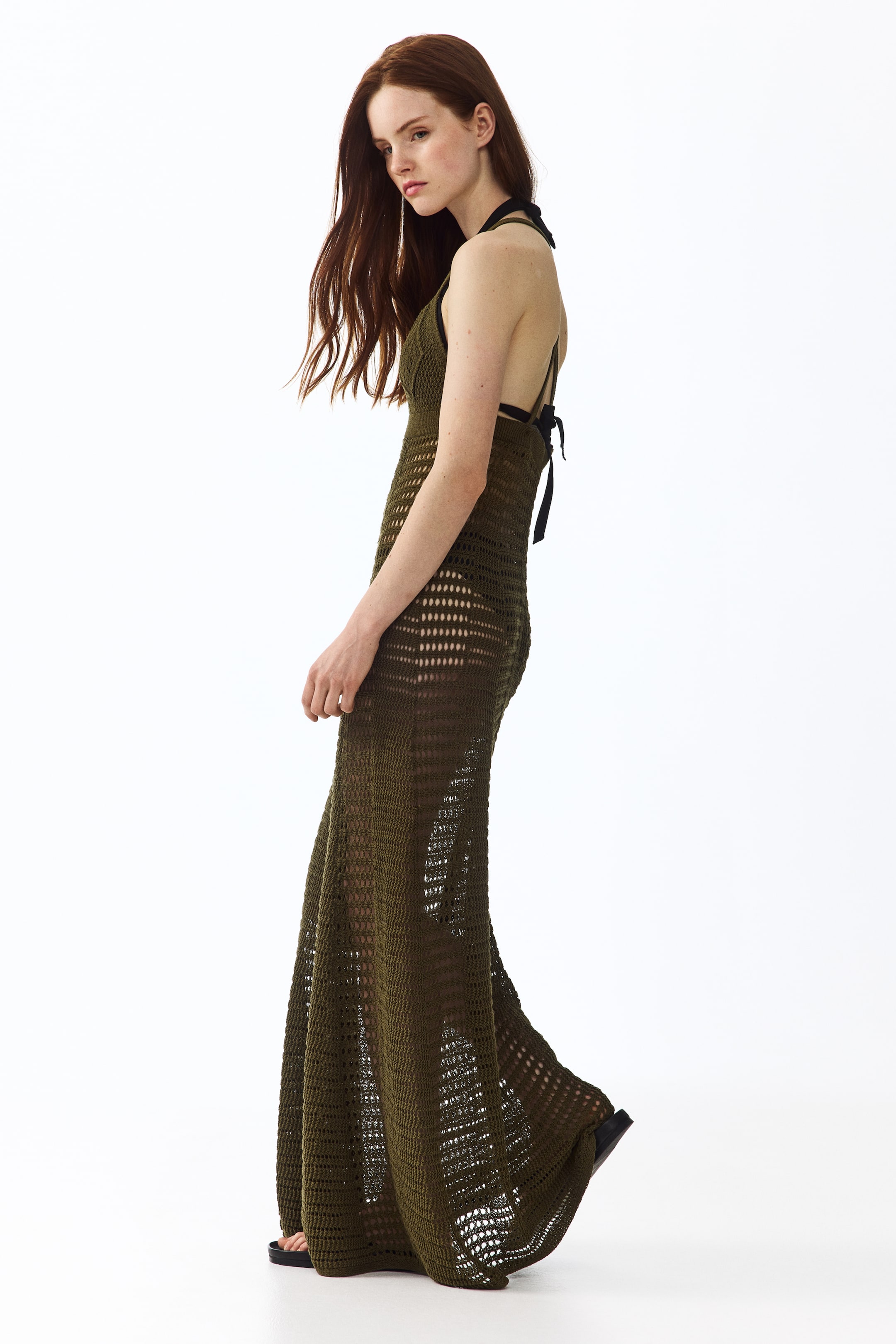 Crochet-Look Maxi Dress