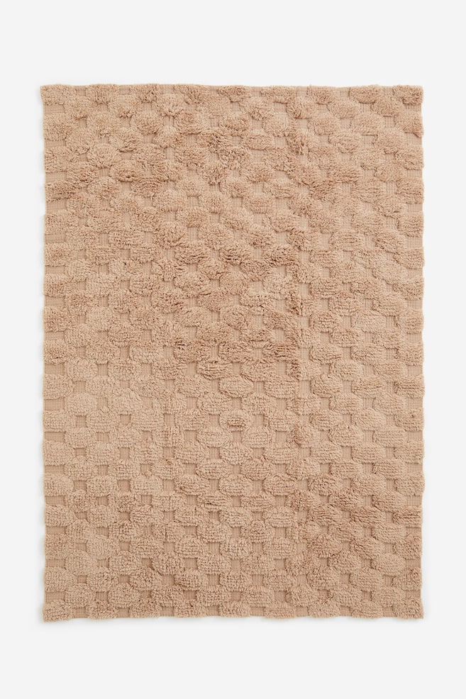 Tappeto in misto lana con motivo taftato - Beige - 1