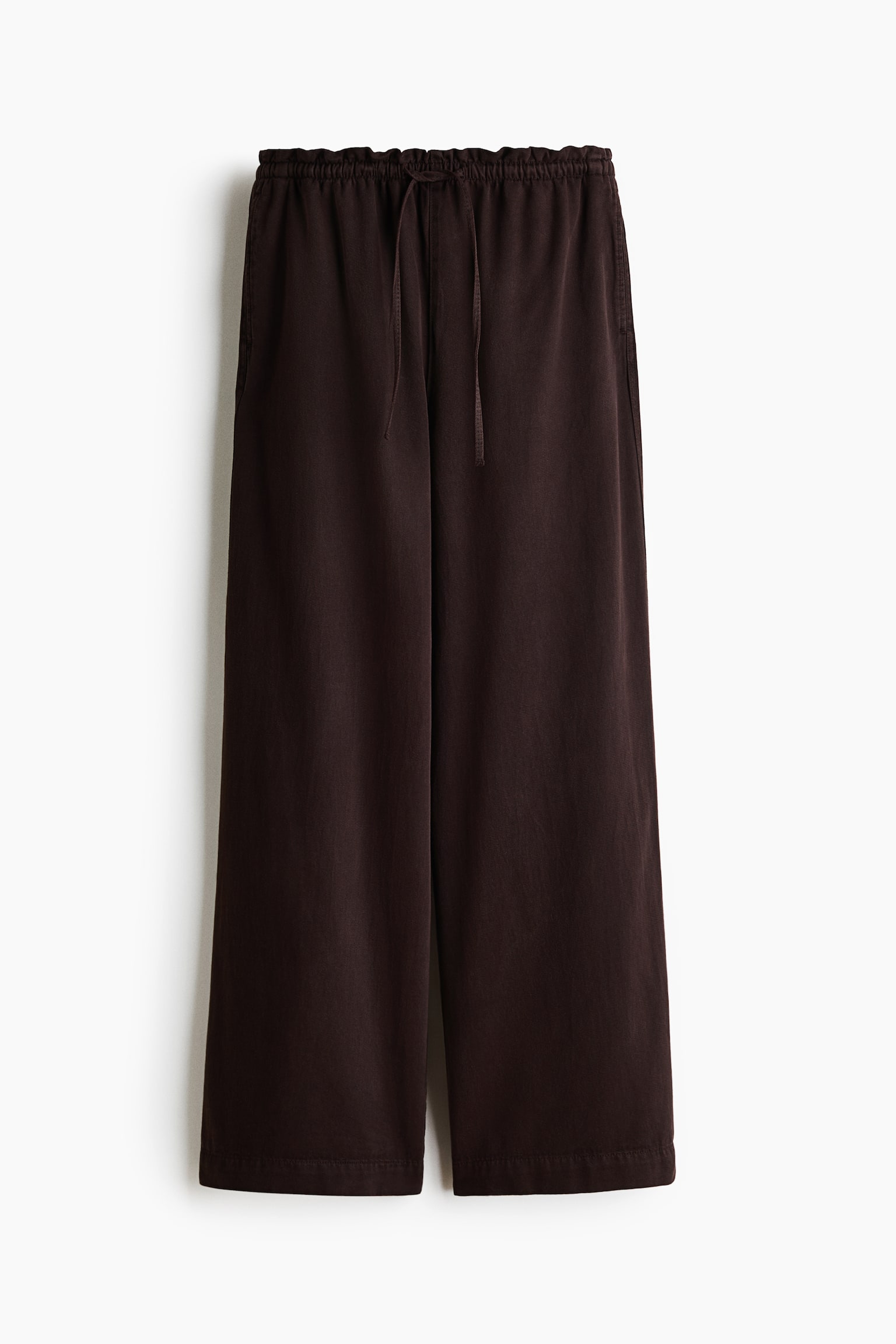 Wide-Cut Paper-Bag Pants - Dark brown/Dark denim blue/Light denim blue/Cream/Dark denim blue - 1