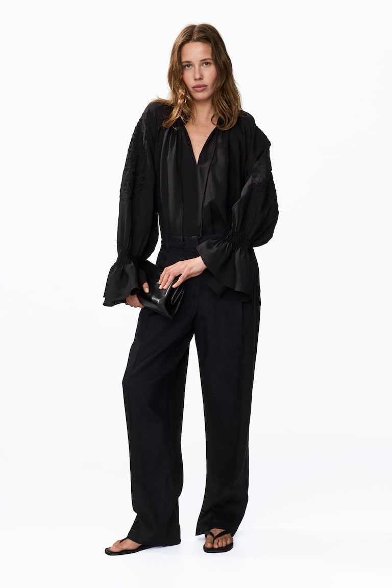 Lanene pantalone elegantnog kroja