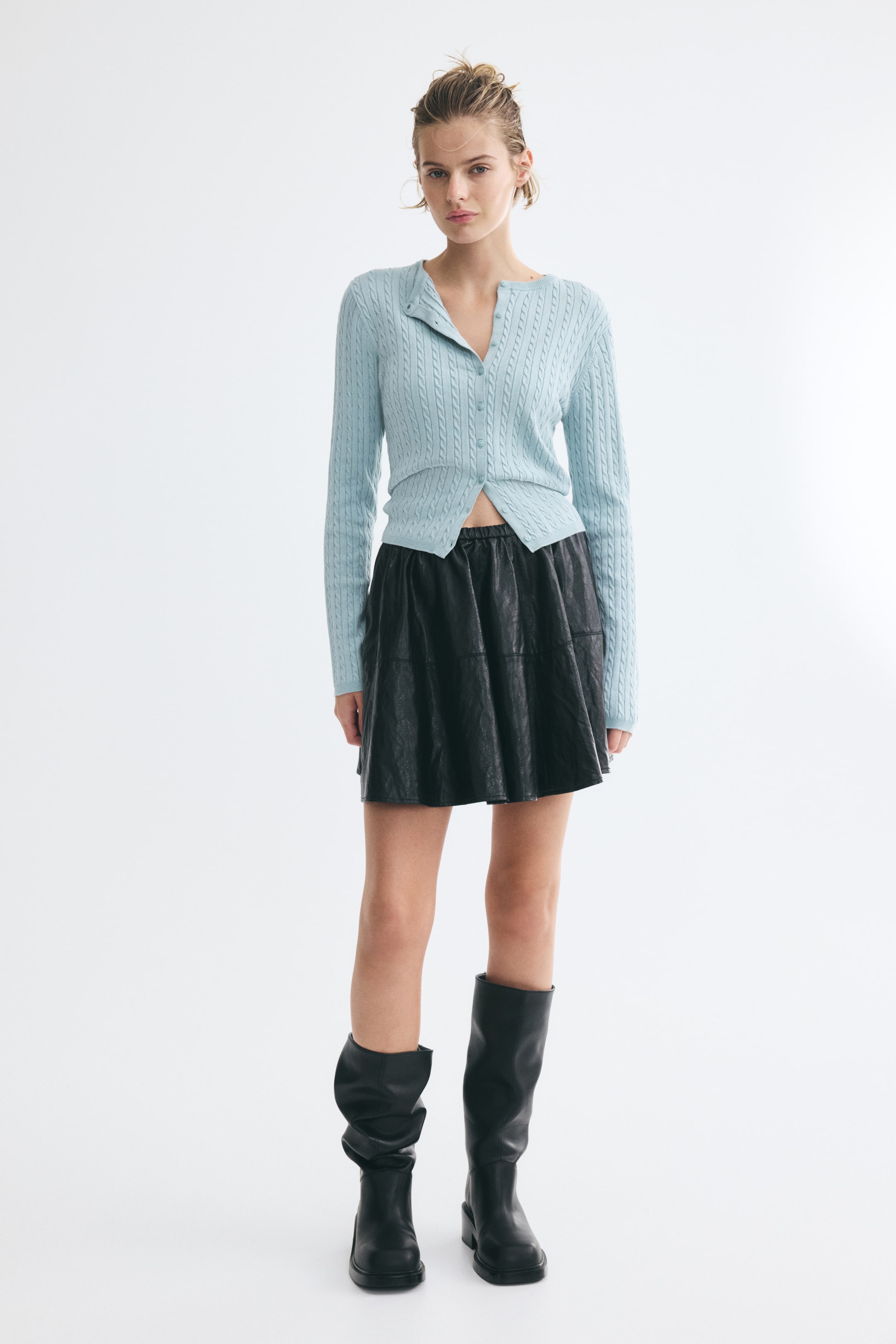 Chandail en tricot torsadé