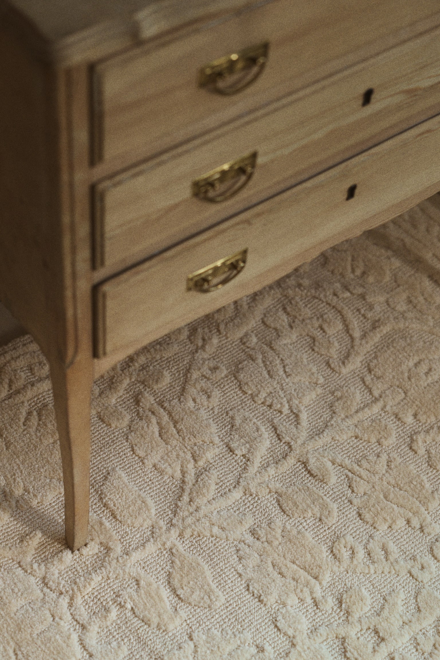 Patterned runner rug - Beige - 2