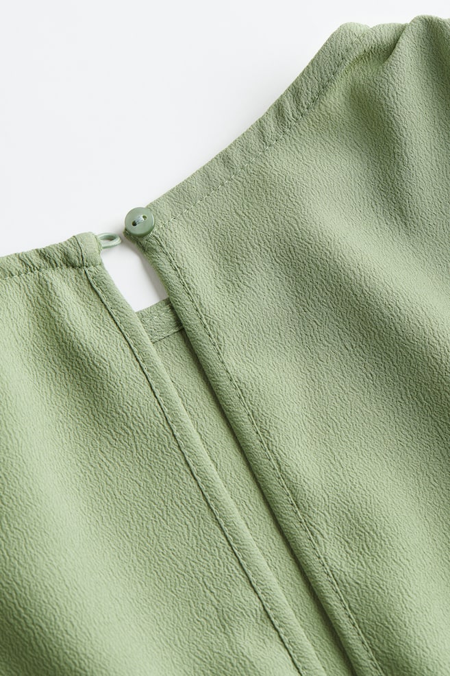 Crêpe jumpsuit - Khaki green - 4