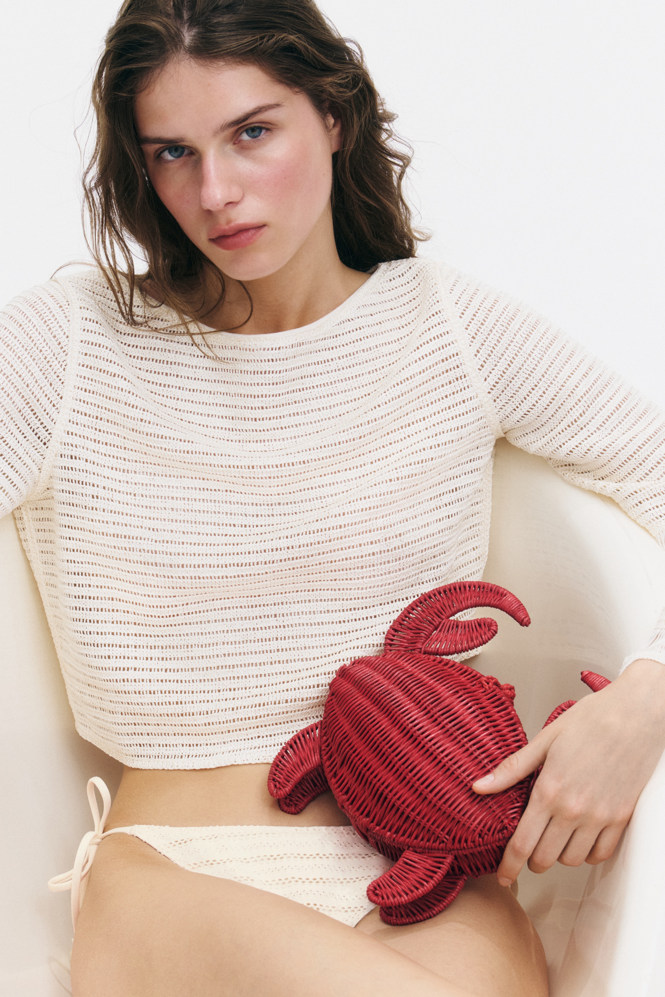 Bolso clutch en forma de cangrejoAuxiliar