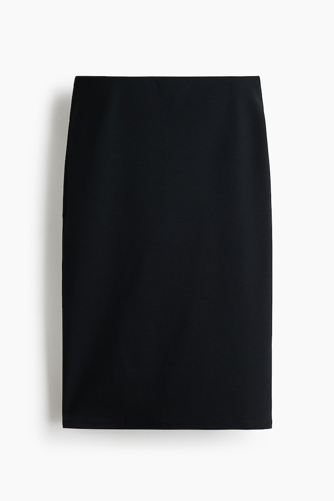 Jupe crayon en jersey - Noir - 1