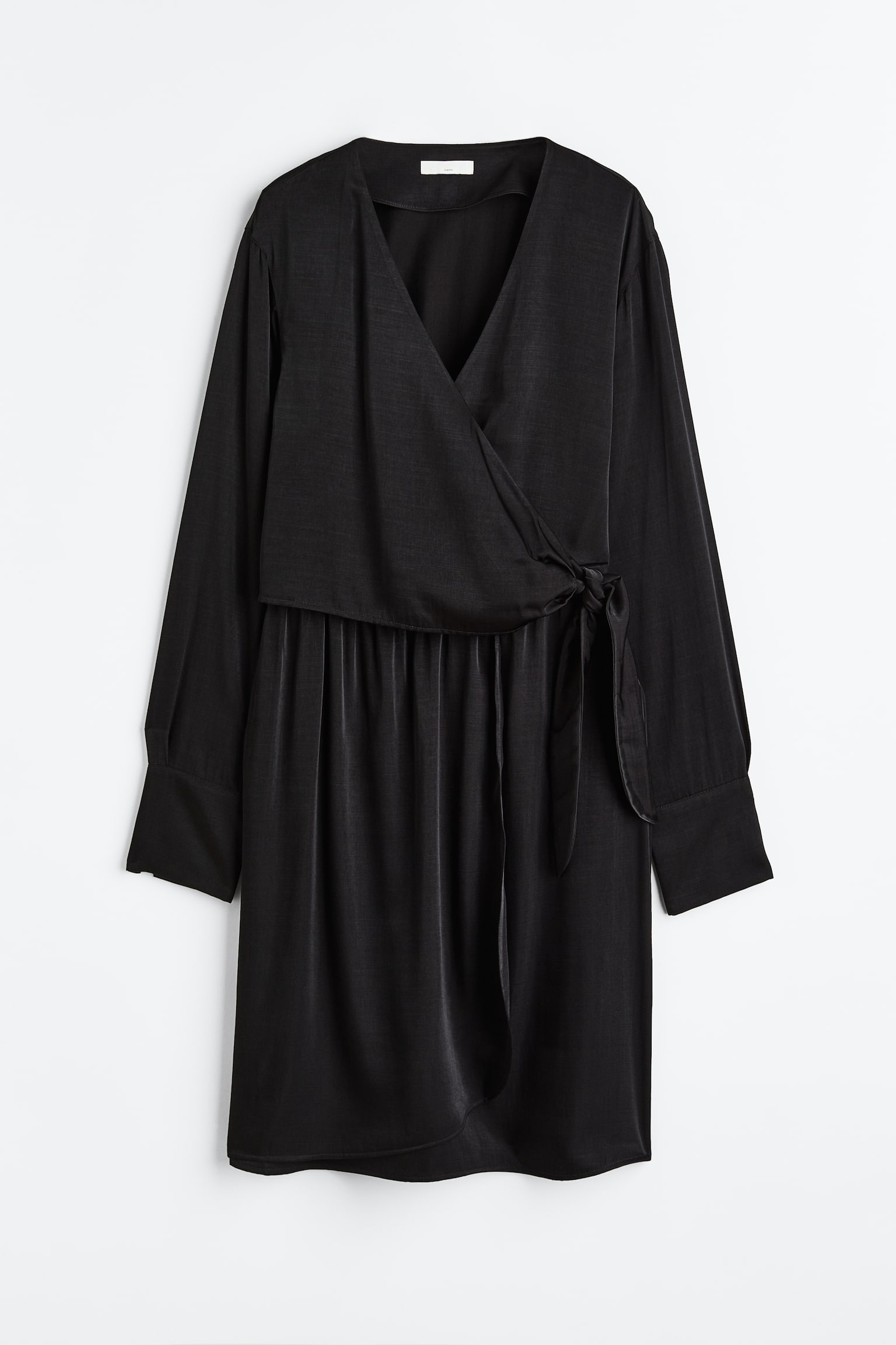 MAMA Nursing wrap dress - Black - 1