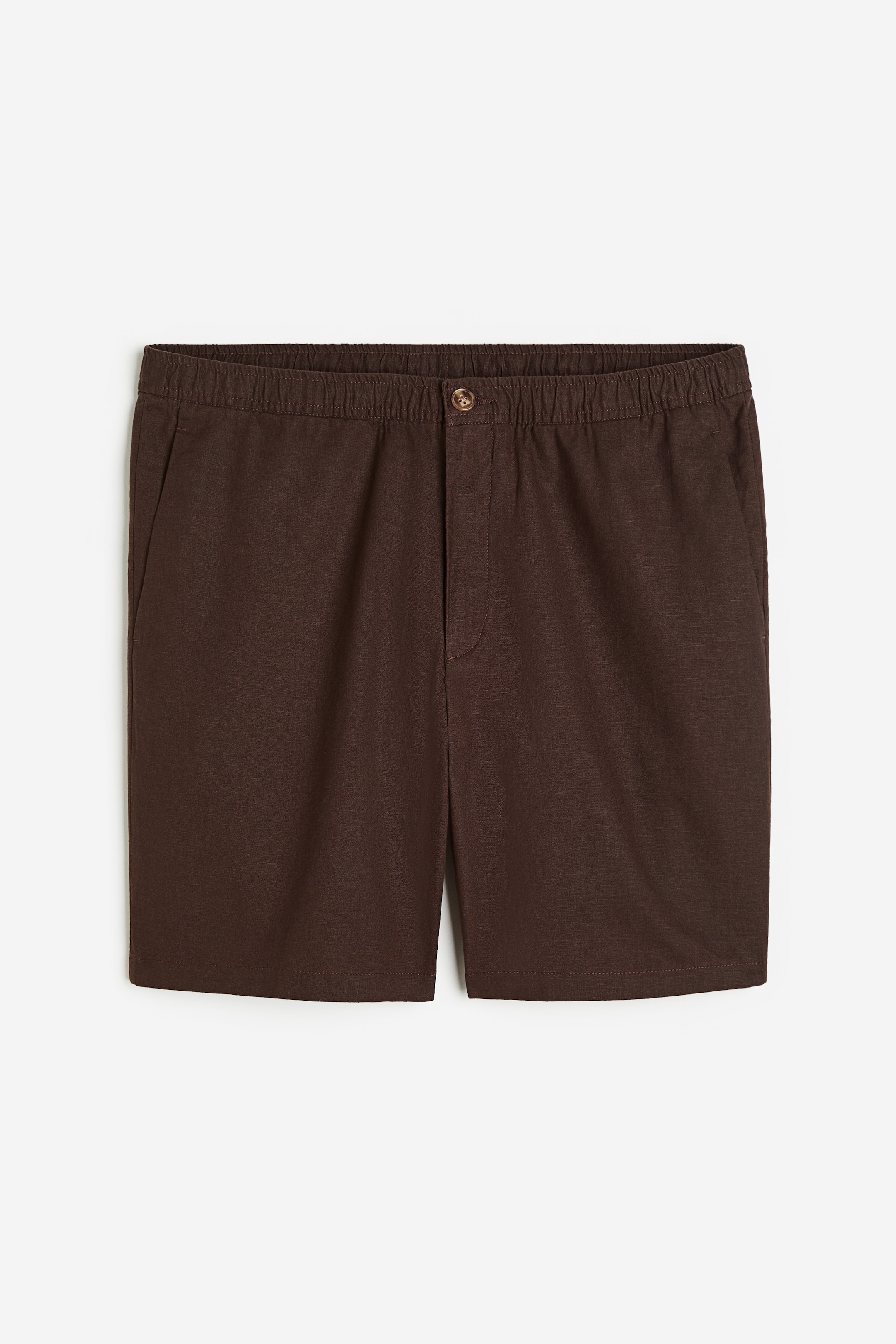 Regular Fit Linen-blend Shorts