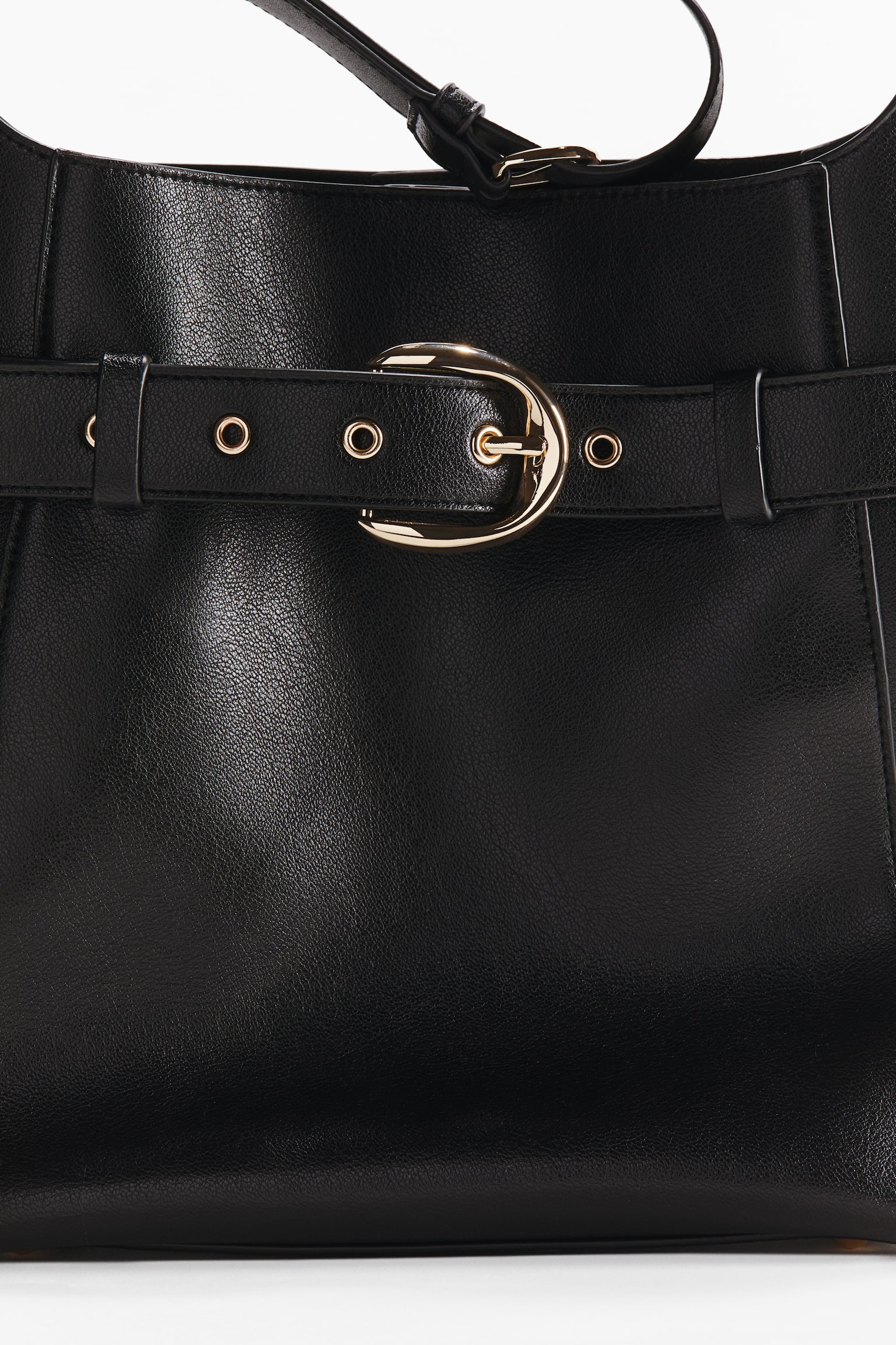 Strap-detail tote bag - Black - 2