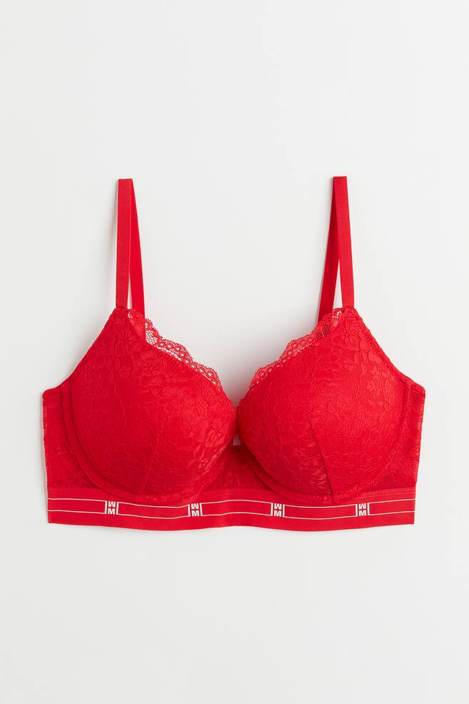 Lace bralette - Red - 1