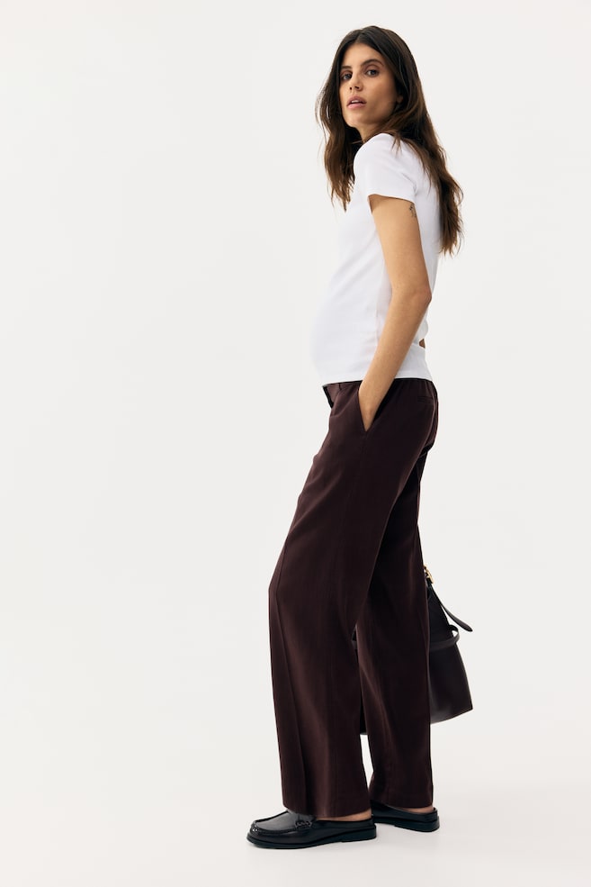 MAMA Linen-Blend Dress Pants - Dark brown/Black/Khaki green/Light beige - 6