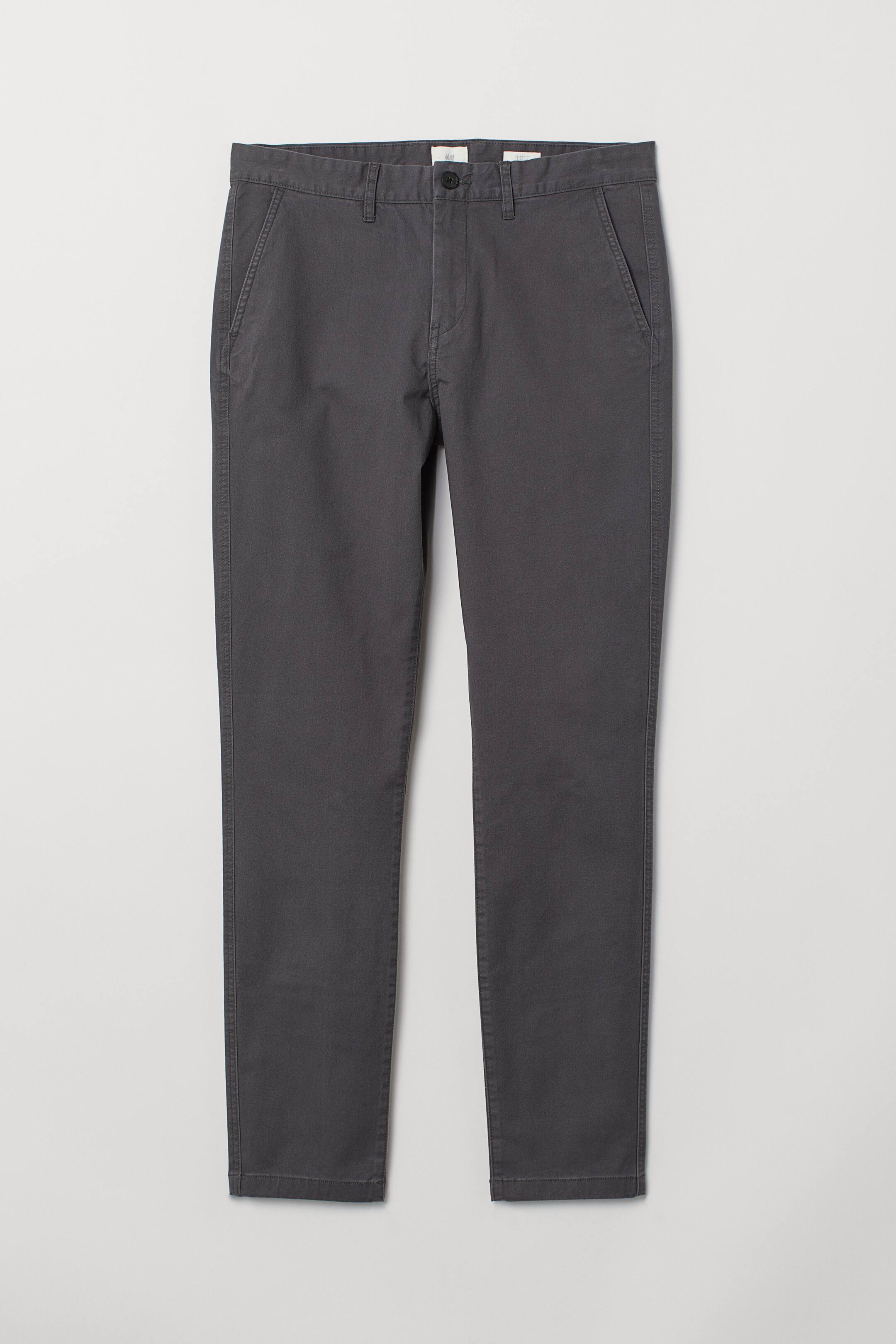 Agrandir l'image: Chino en coton Skinny Fit - Gris foncé - HOMME | H&M FR 1