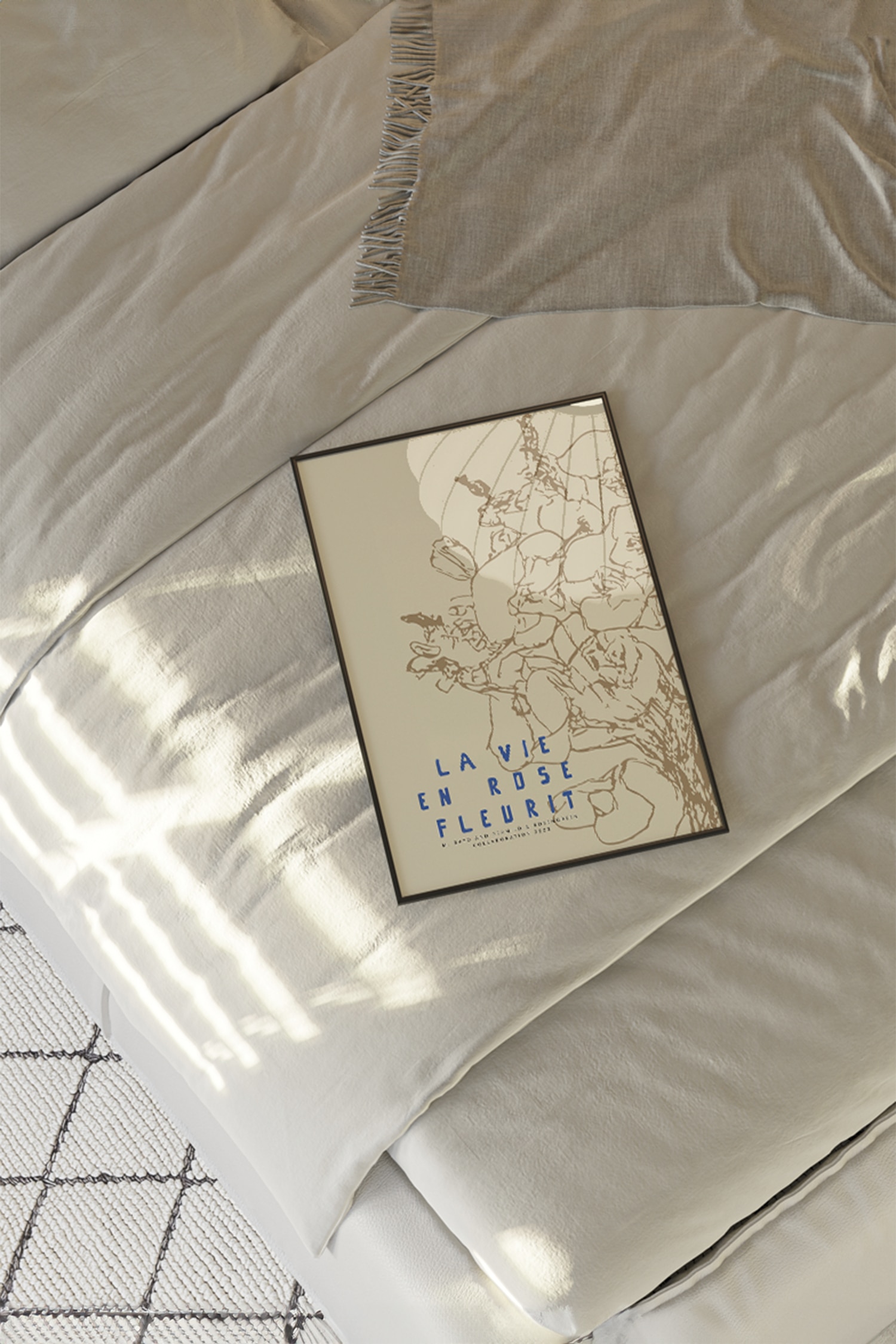 P&r  X Marie Bayo - La Vie En Rose - Blue - Beige / Blauw