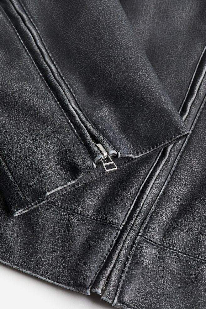 Pinnoitettu takki - Tummanharmaa - 3