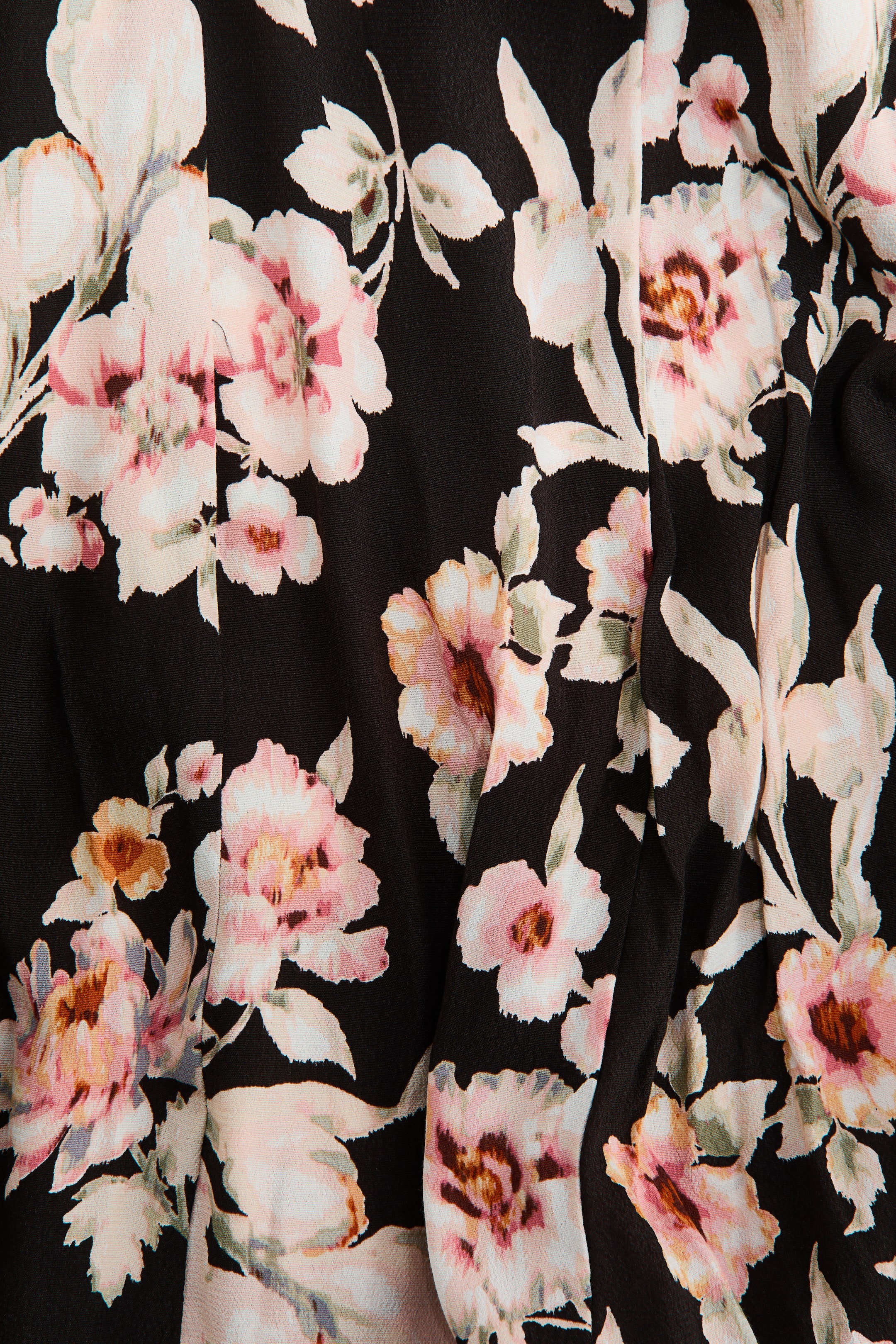 Crêpe Dress with Godet Pleats