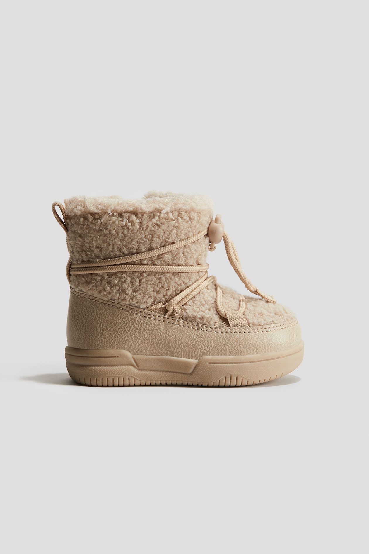 Bottines de neige en tissu Teddy bear - Beige - ENFANT | H&M FR