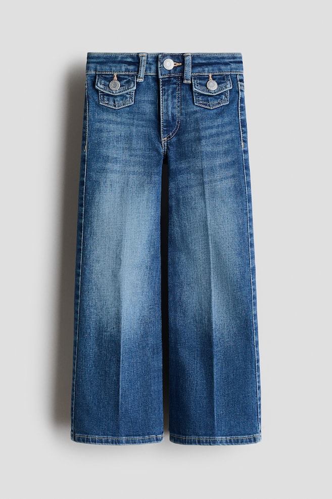 Wide-Leg Jeans - Denim blue/Light denim blue - 1
