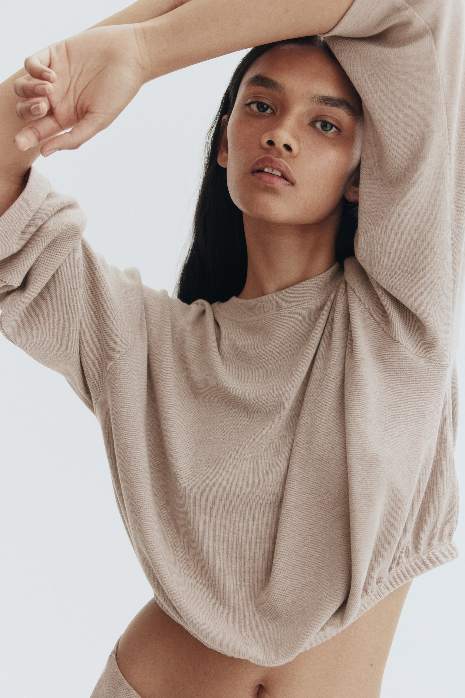 Oversized top - Mole/Dunkelgraumeliert/Marineblau - 2