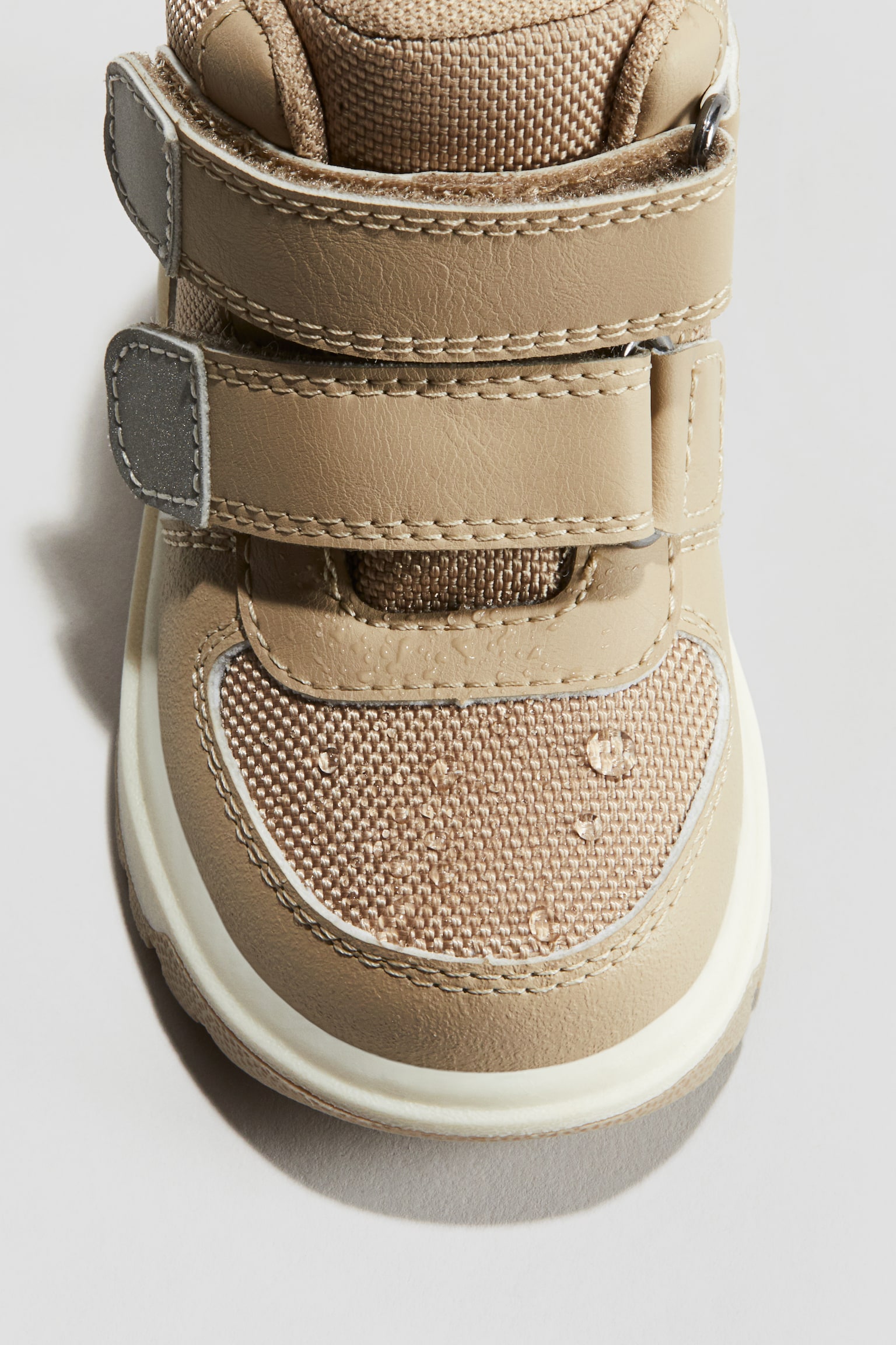 Waterproof hi-top trainers - Beige/Black - 3