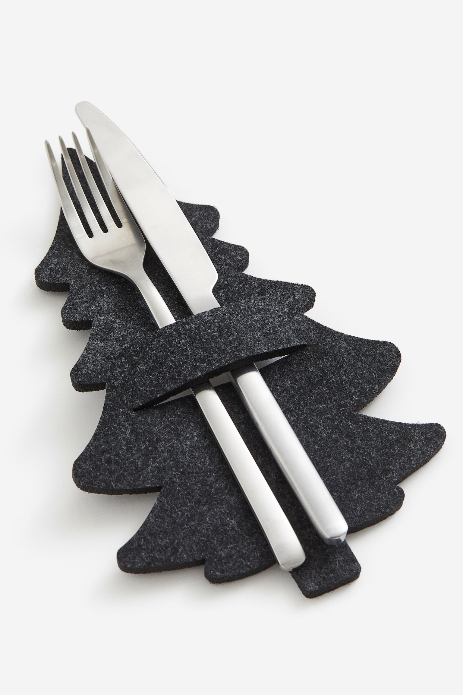 4-pack felt napkin holders - Dark grey - 2