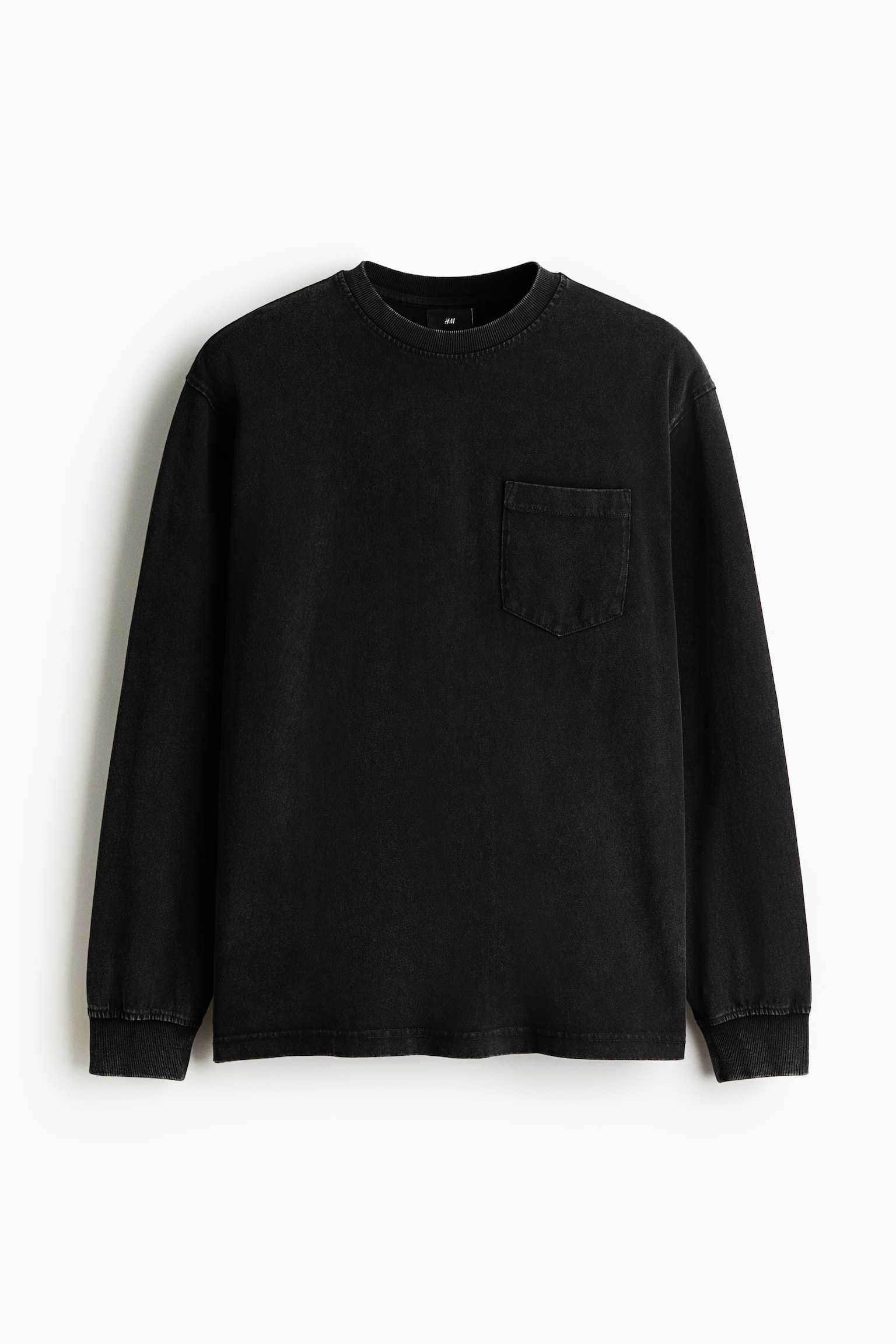 ルーズフィット 長袖トップス - ブラック/ベージュ