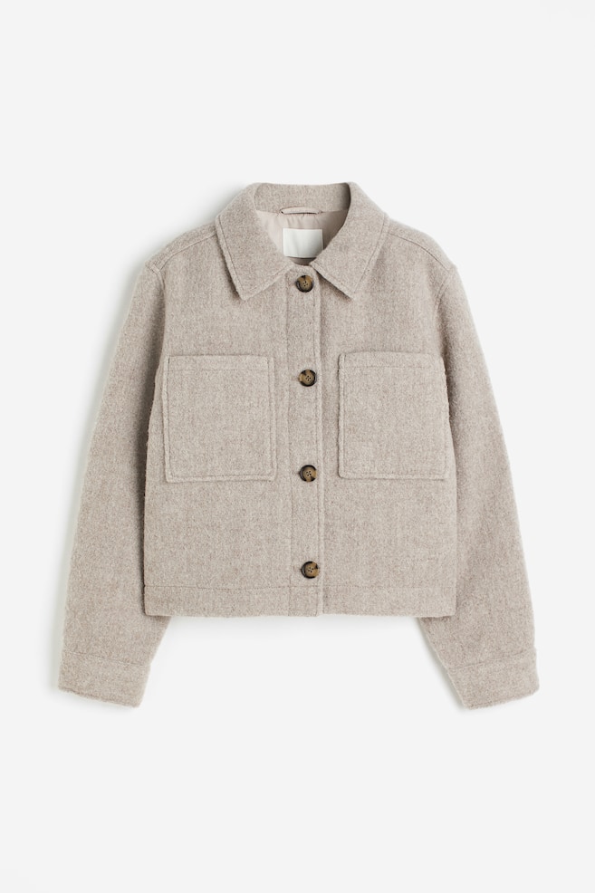Wool-blend jacket - Beige marl - 2