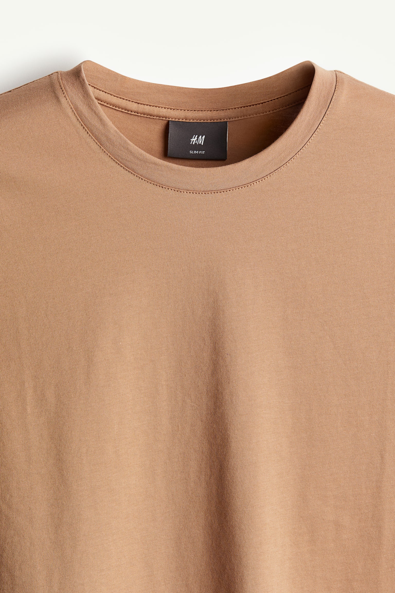 Slim Fit Pima Cotton Tee - Light brown/Dark green/Black/White/Beige/Pistachio green/Beige - 3