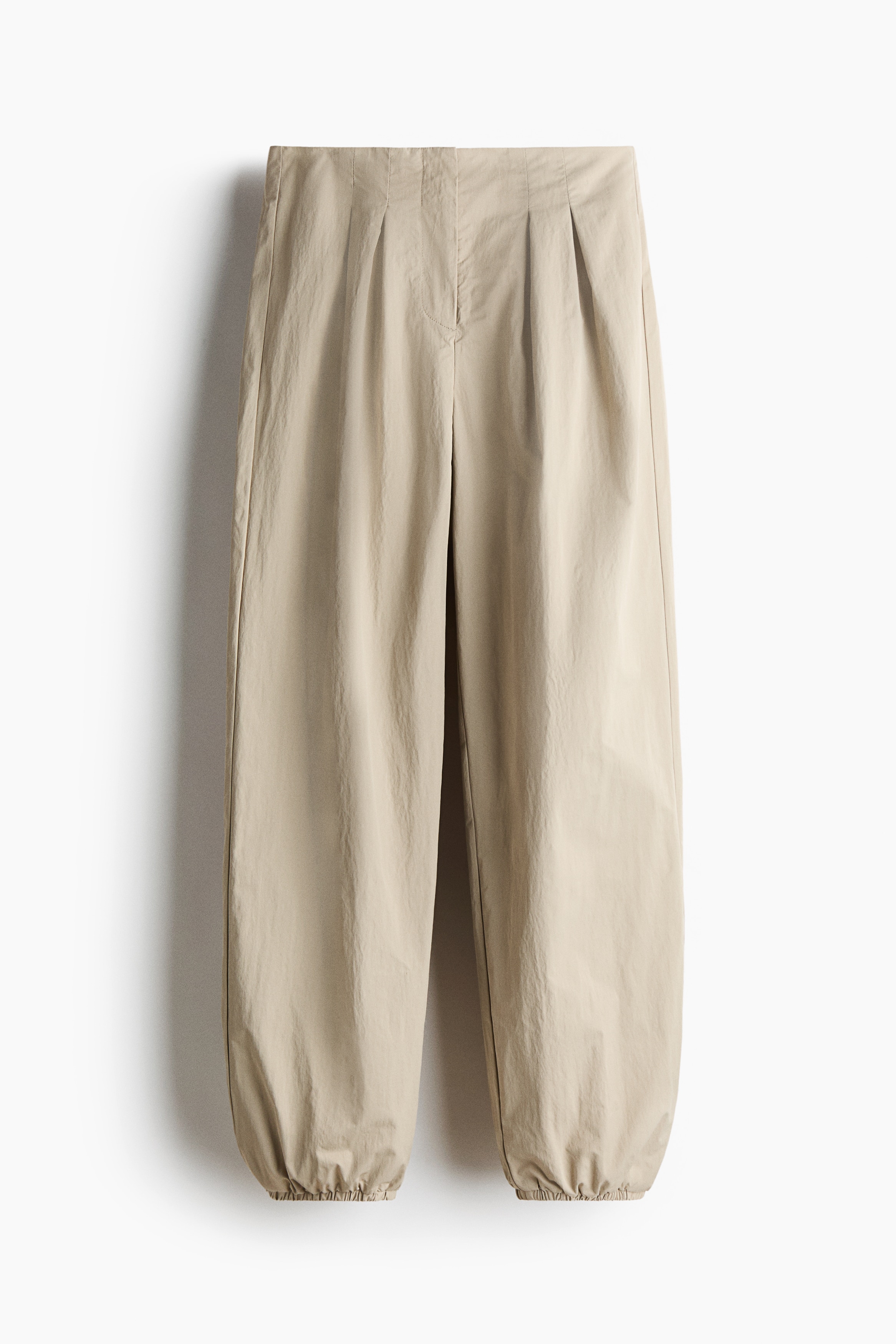 Balloon-leg nylon trousers - Beige
