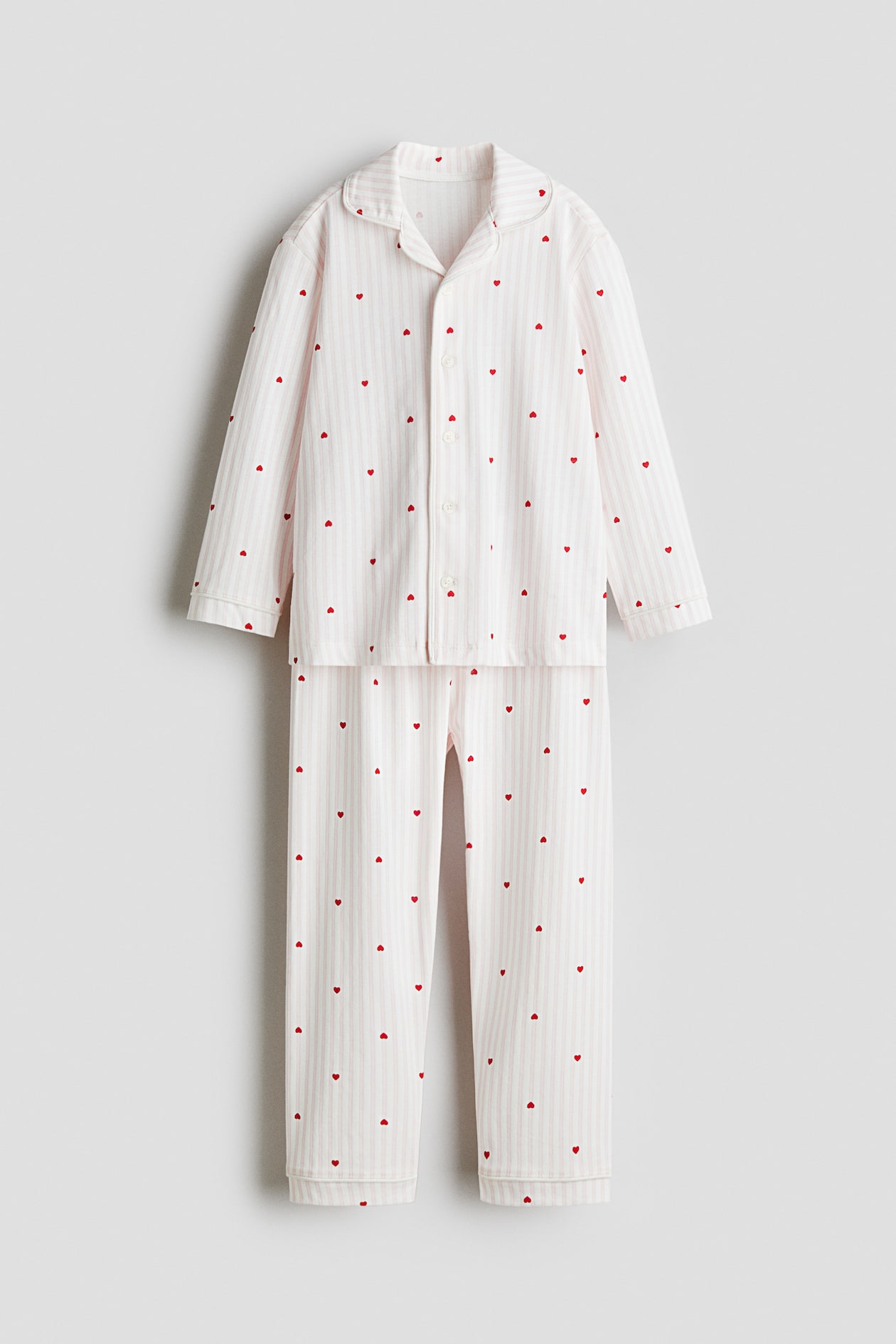 Patterned Pyjamas Kids White/Striped Patterned jersey pyjamas for kids | H&M MY