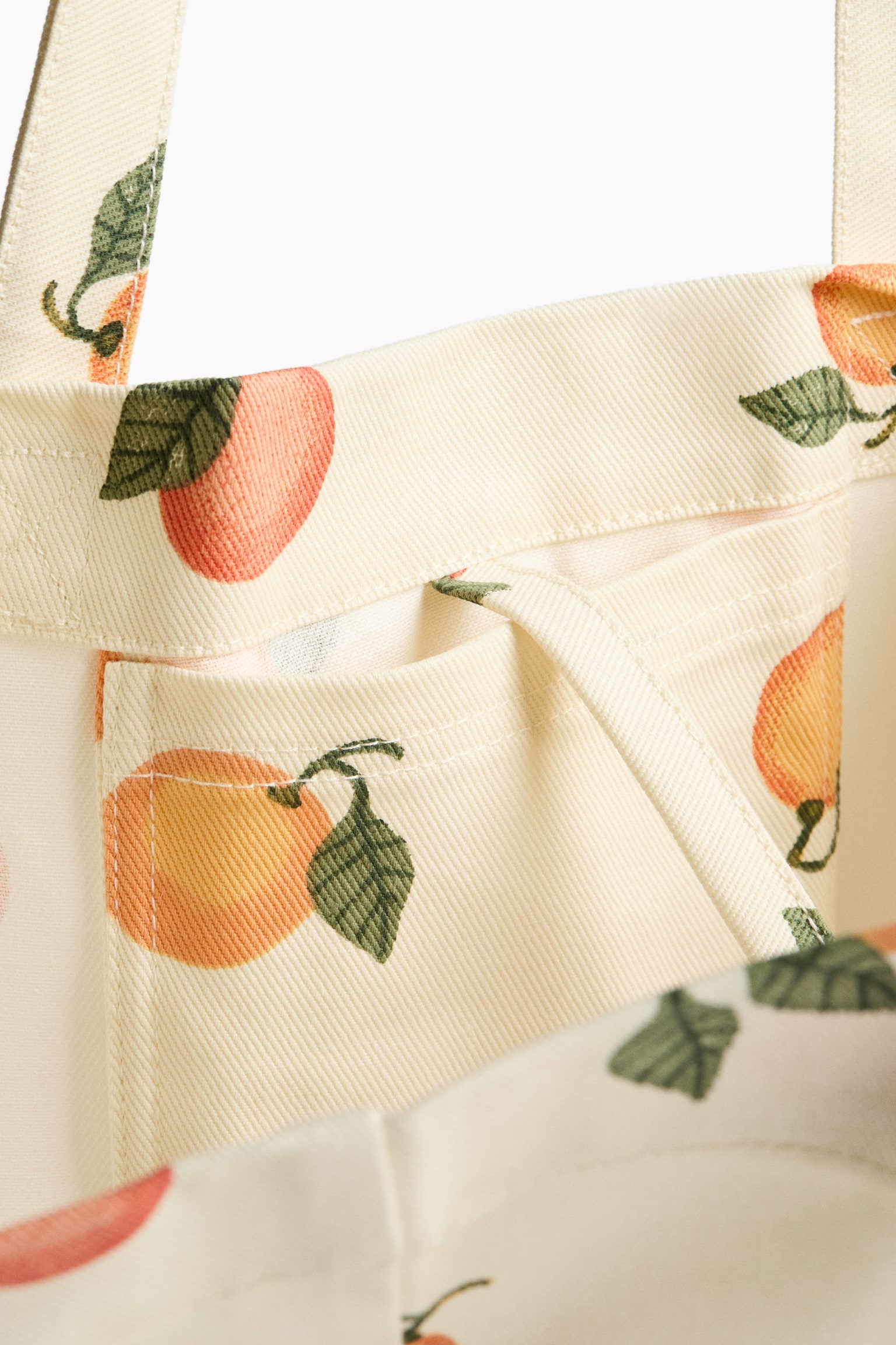Patterned beach bag - Light yellow/Fruits/Light beige/Lemons/Cream/Fish - 4