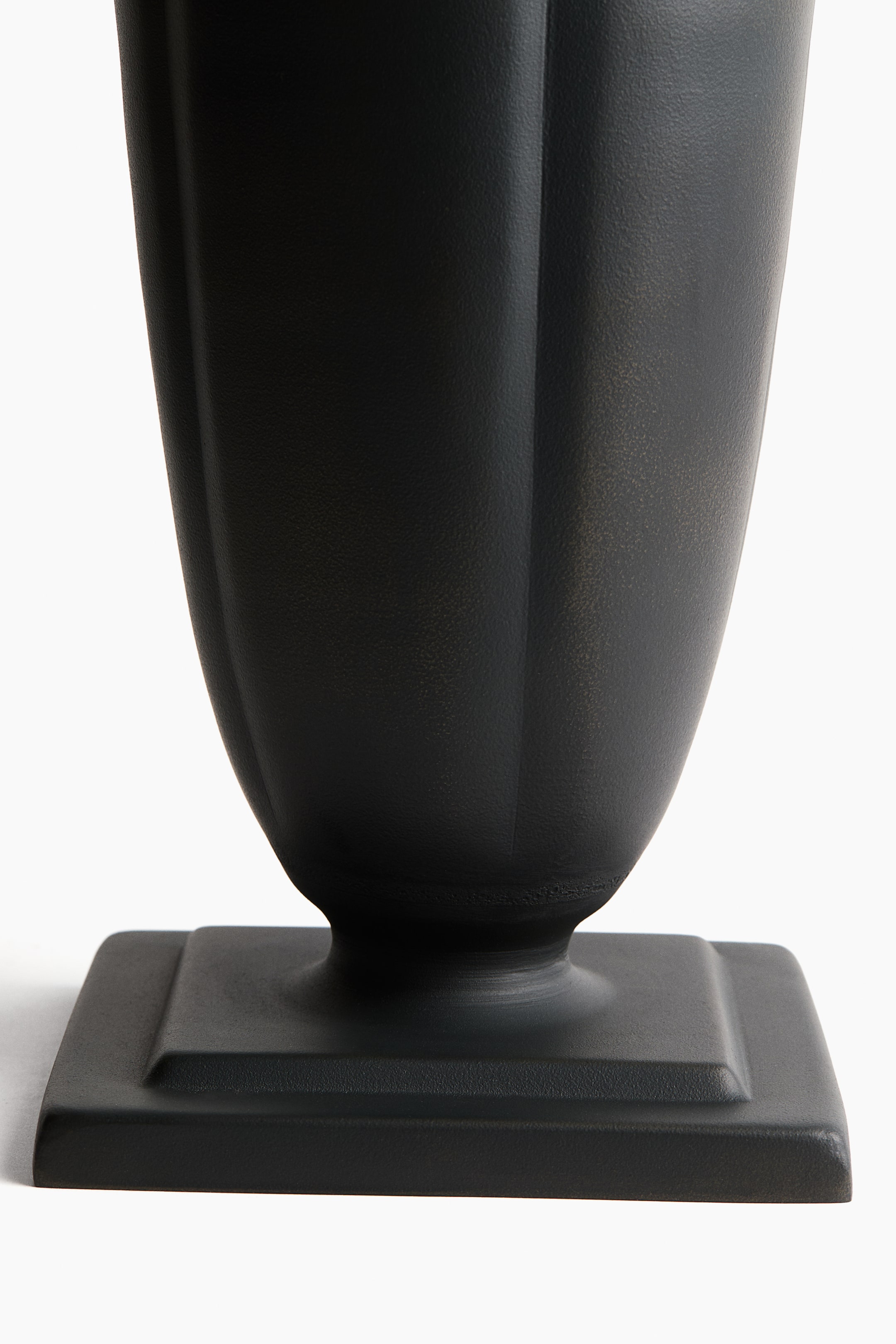 Large Fluted Metal Vase