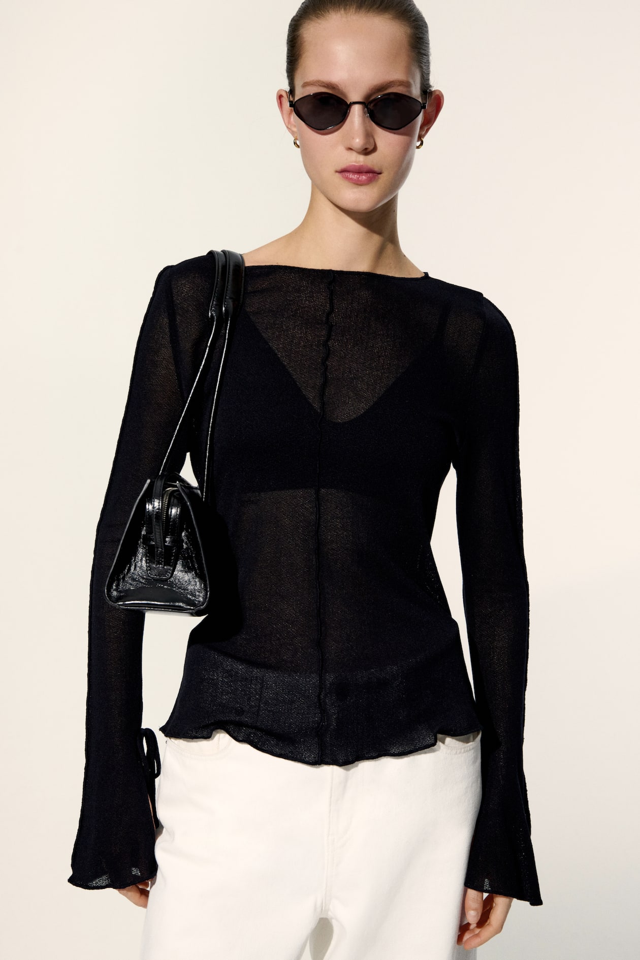 Knit Boat-Neck Top
