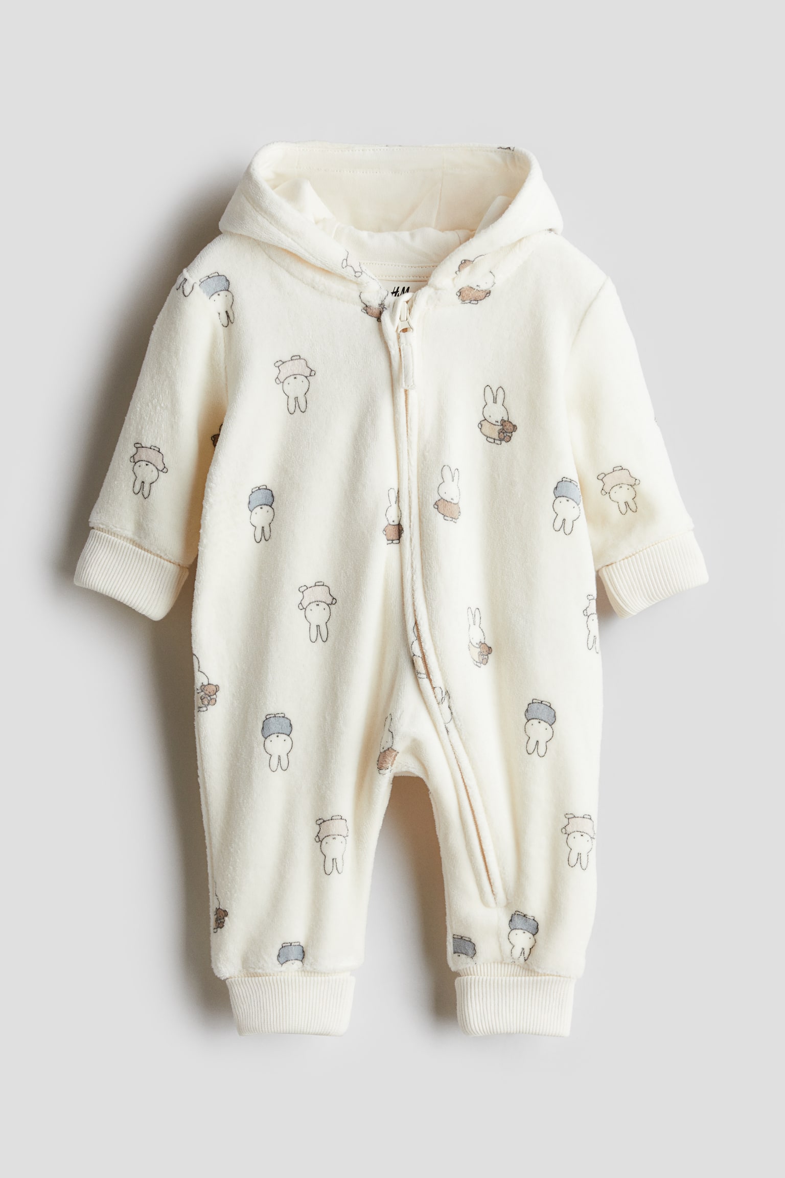 Hooded sweatshirt all-in-one suit - White/Miffy - 1