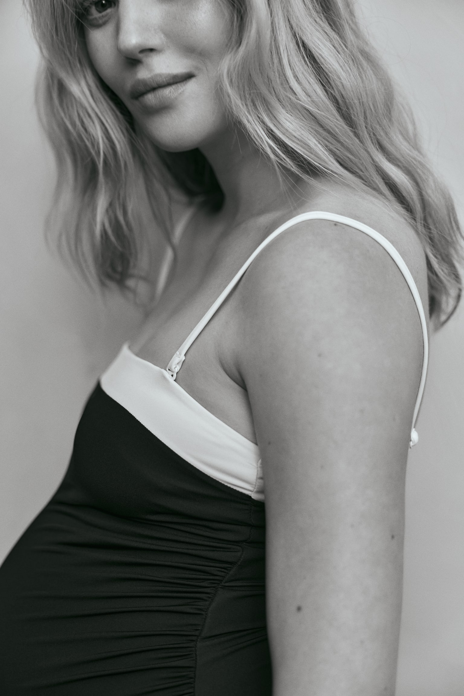 MAMA Bandeau swimsuit - Black/White - 3